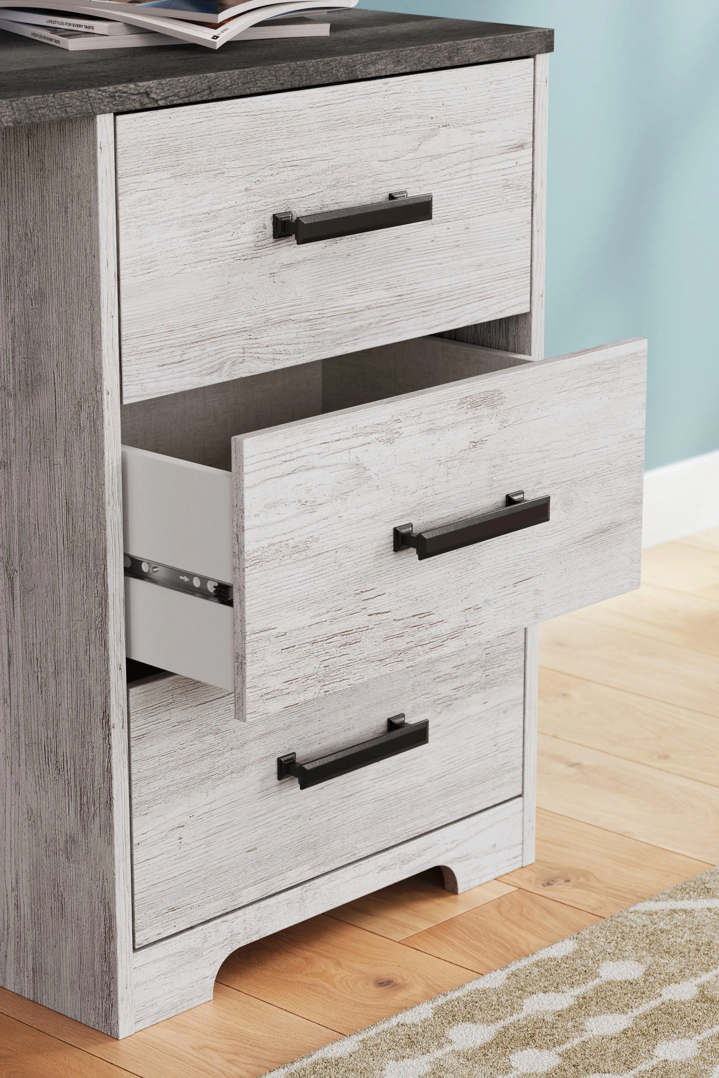Shawburn White/Dark Charcoal Gray 54" Home Office Desk - Image 8