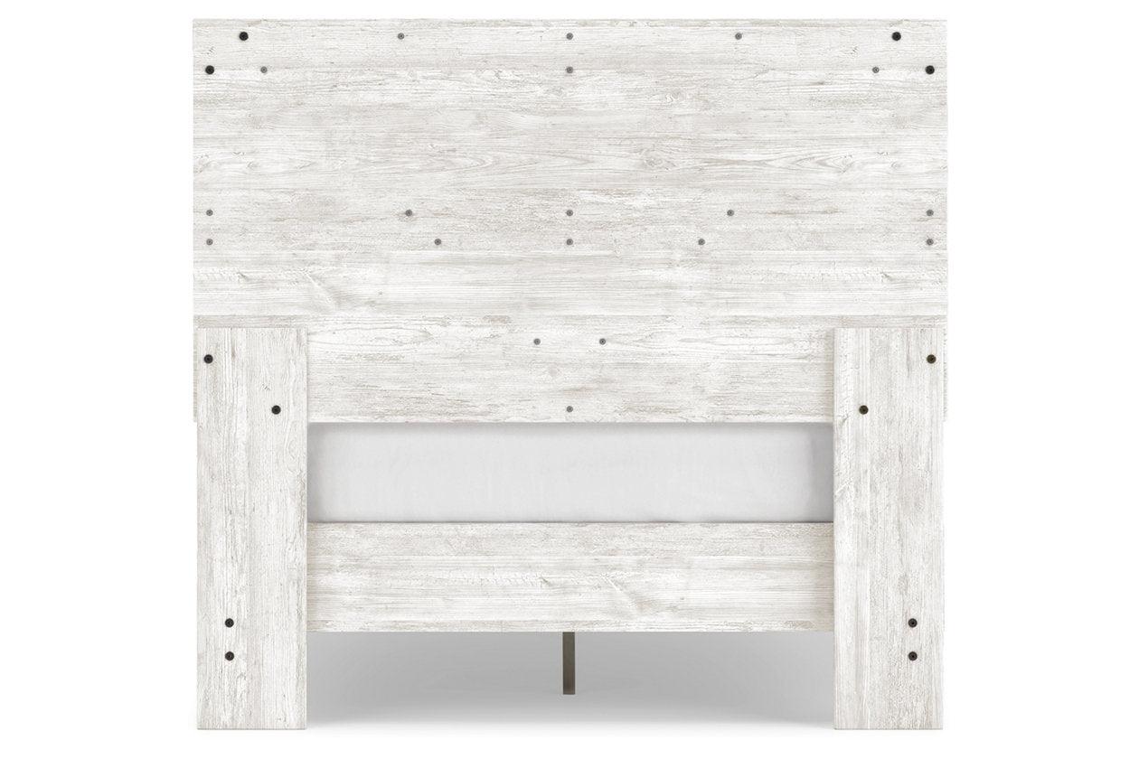 Shawburn White/Dark Charcoal Gray Full Crossbuck Panel Platform Bed - Image 5