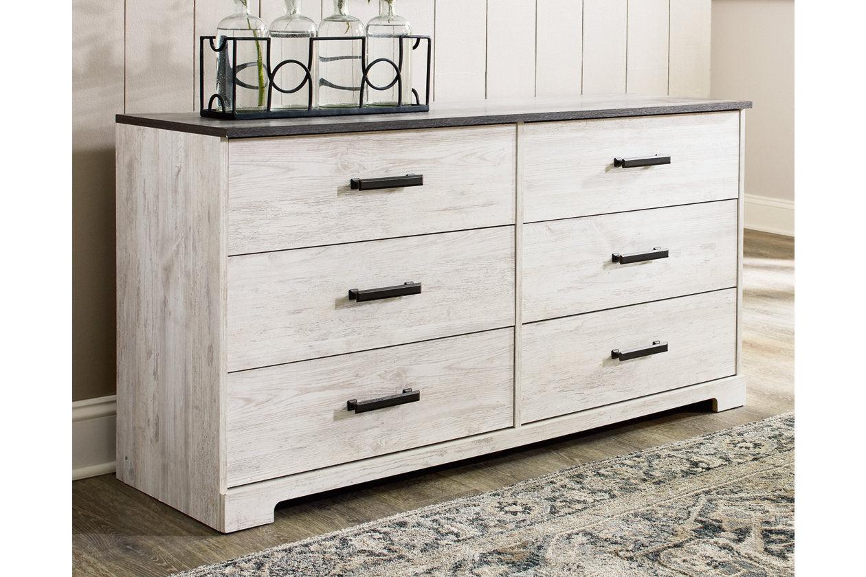 Shawburn Whitewash/Charcoal Gray Dresser - Image 2