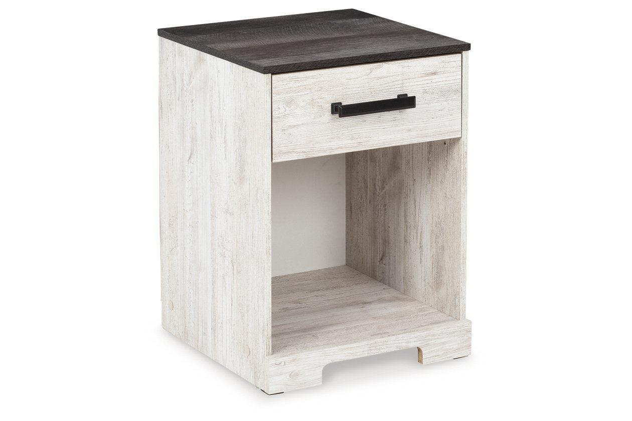 Shawburn Whitewash/Charcoal Gray Nightstand - Image 7