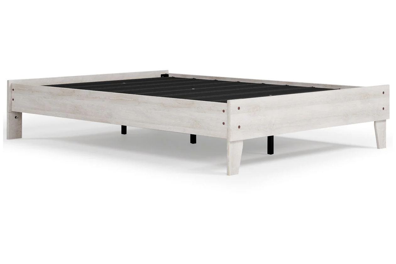 Shawburn Whitewash Full Platform Bed - Image 3