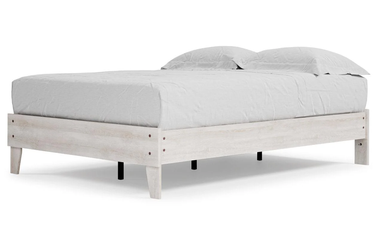 Shawburn Whitewash Full Platform Bed - Image 5