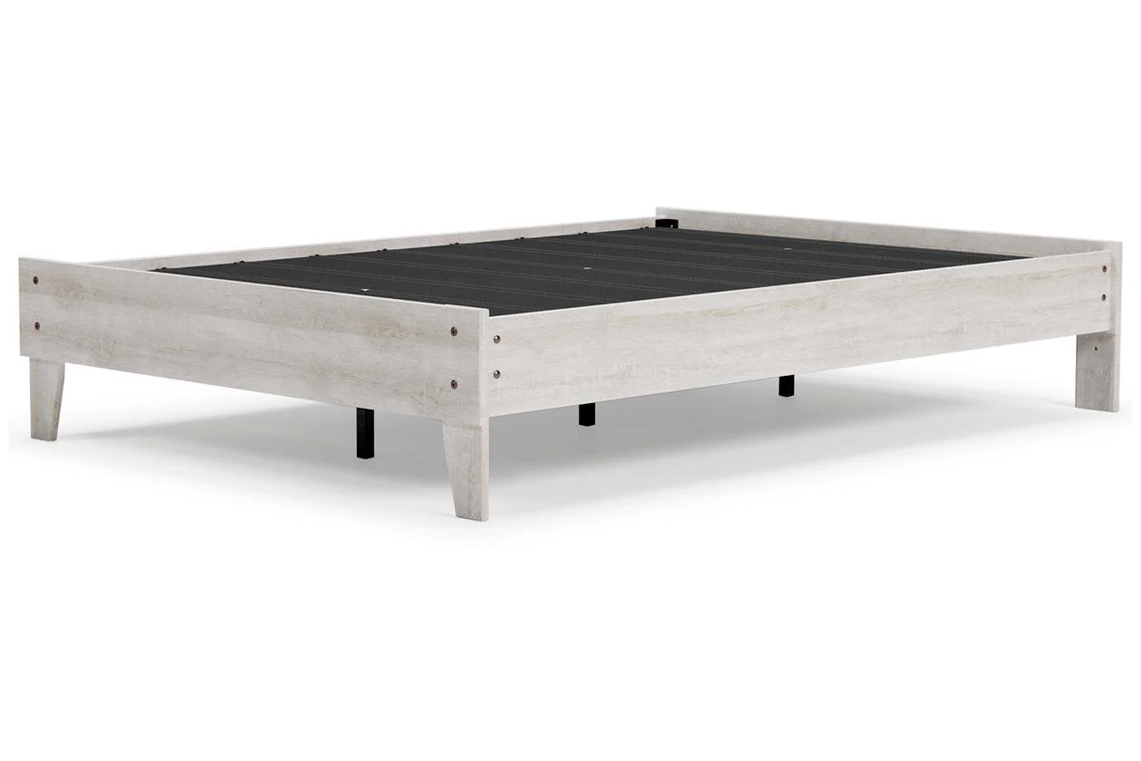 Shawburn Whitewash Full Platform Bed - Image 6