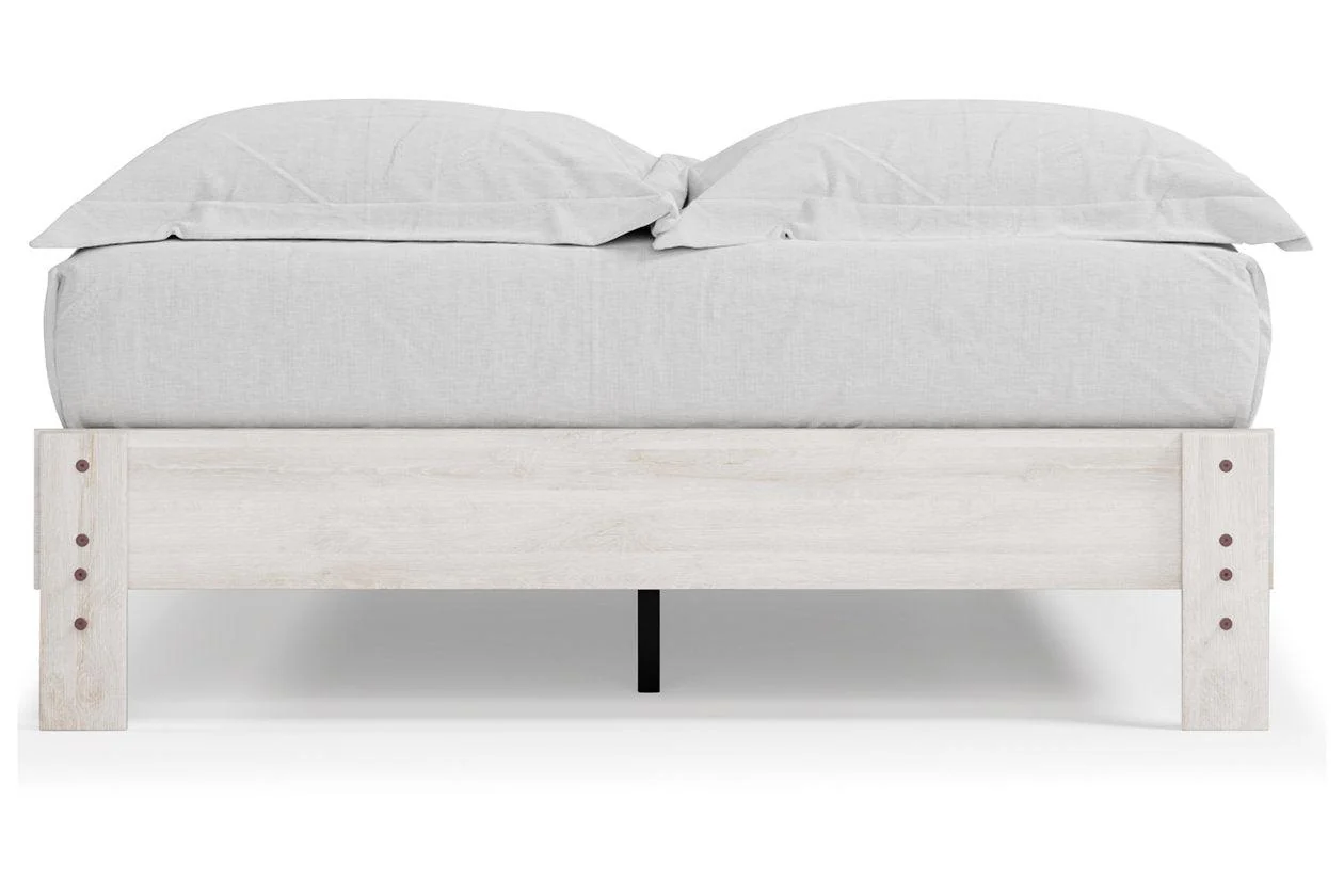 Shawburn Whitewash Queen Platform Bed - Image 10