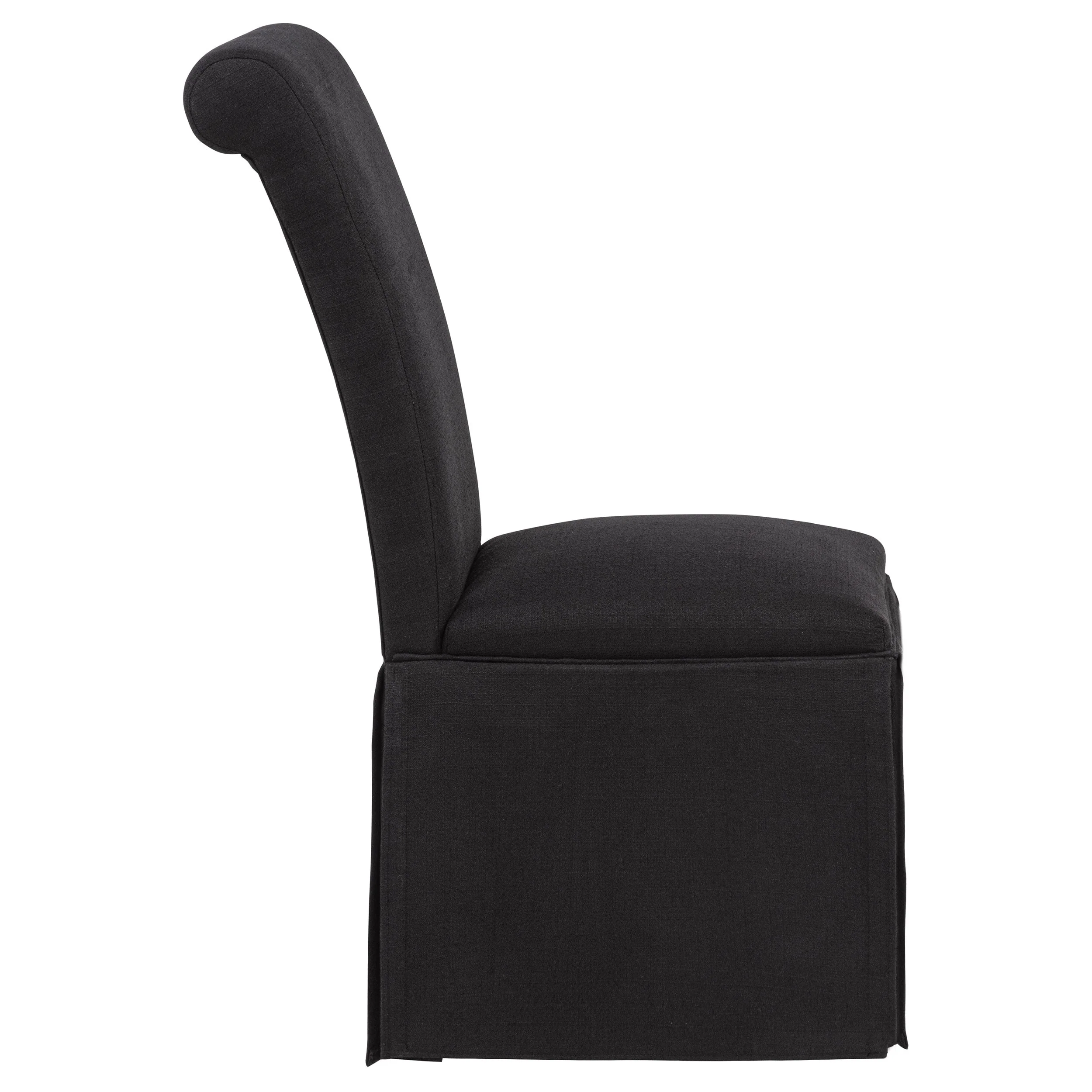 Shawna Black Upholstered Skirted Side Chair (Set of 2) - Image 10