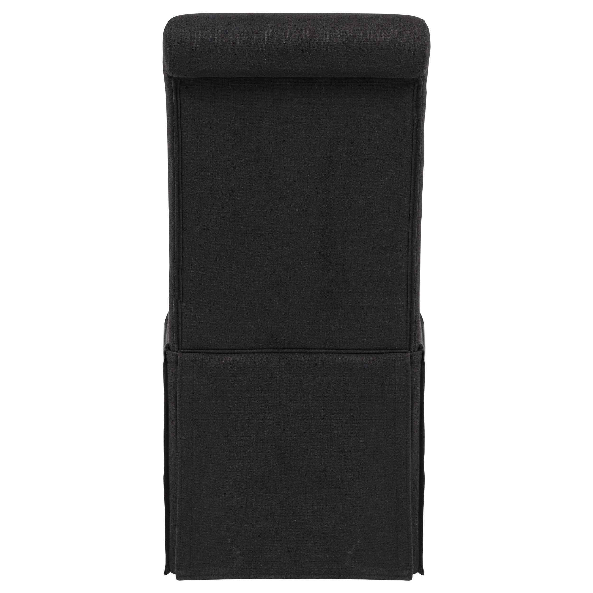 Shawna Black Upholstered Skirted Side Chair (Set of 2) - Image 8