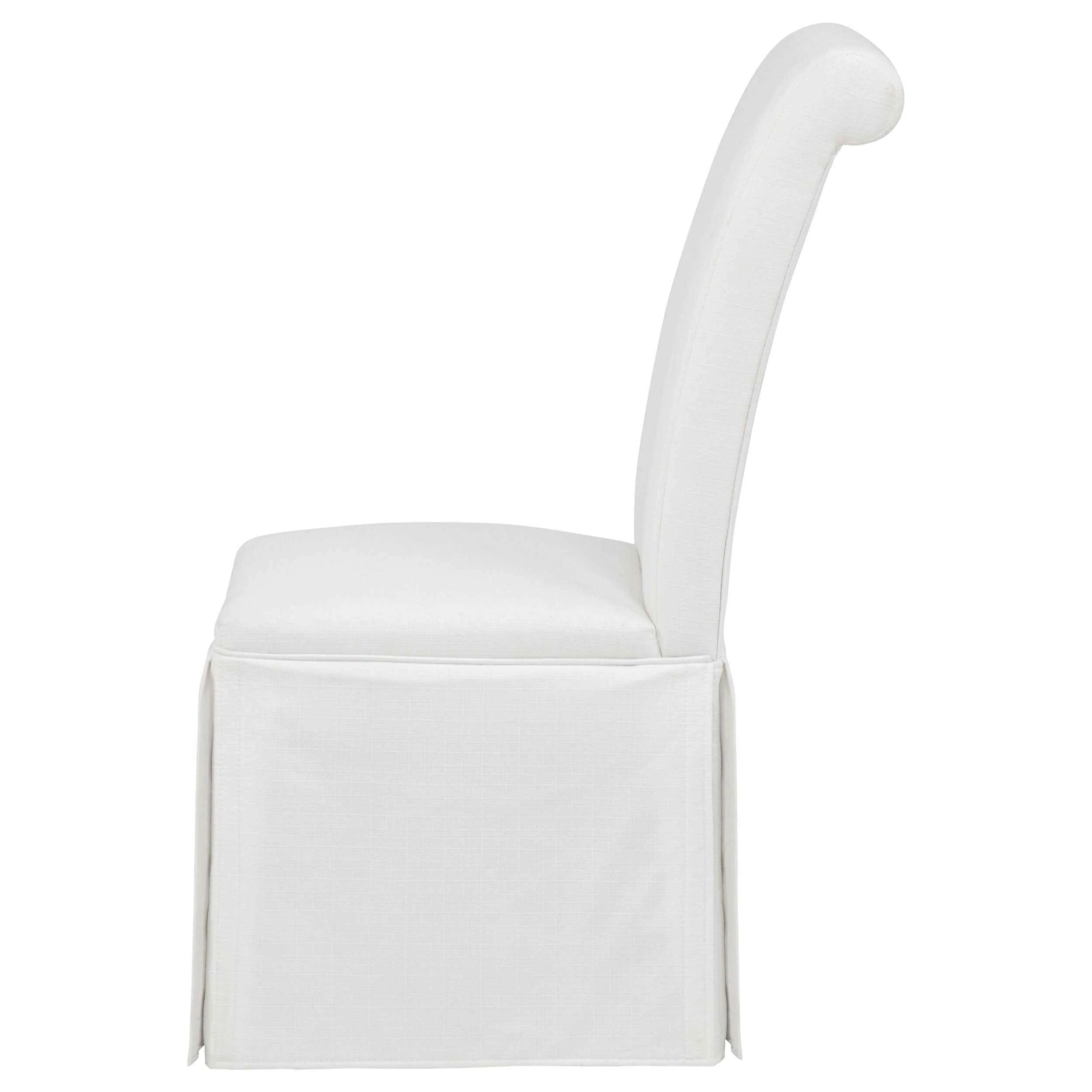 Shawna White Upholstered Skirted Side Chair (Set of 2) - Image 6