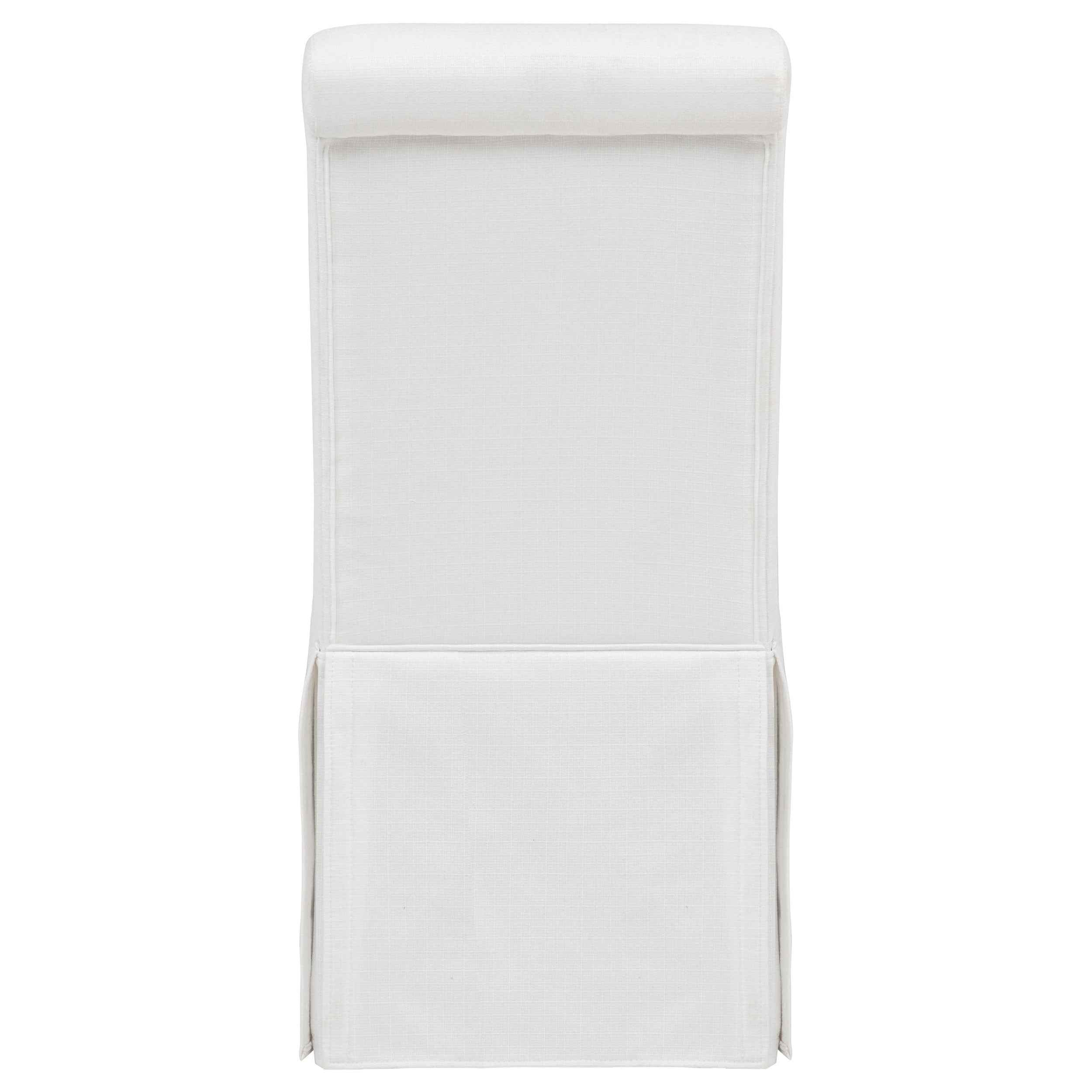 Shawna White Upholstered Skirted Side Chair (Set of 2) - Image 8