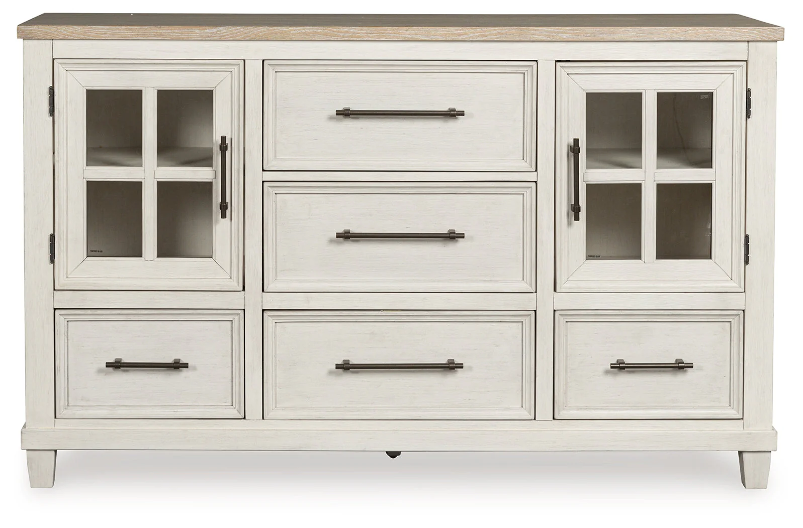 Shaybrock Antique White/Brown Dresser - Image 3