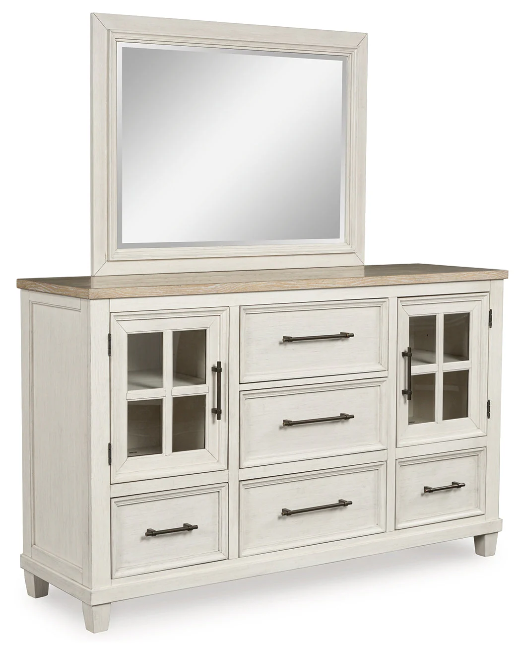 Shaybrock Antique White/Brown Panel Bedroom Set - Image 16