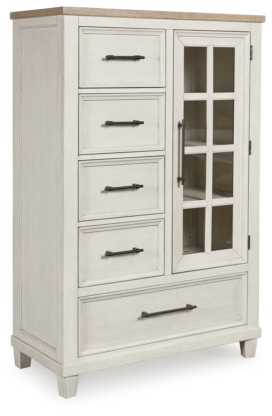 Shaybrock Antique White/Brown Panel Bedroom Set - Image 23
