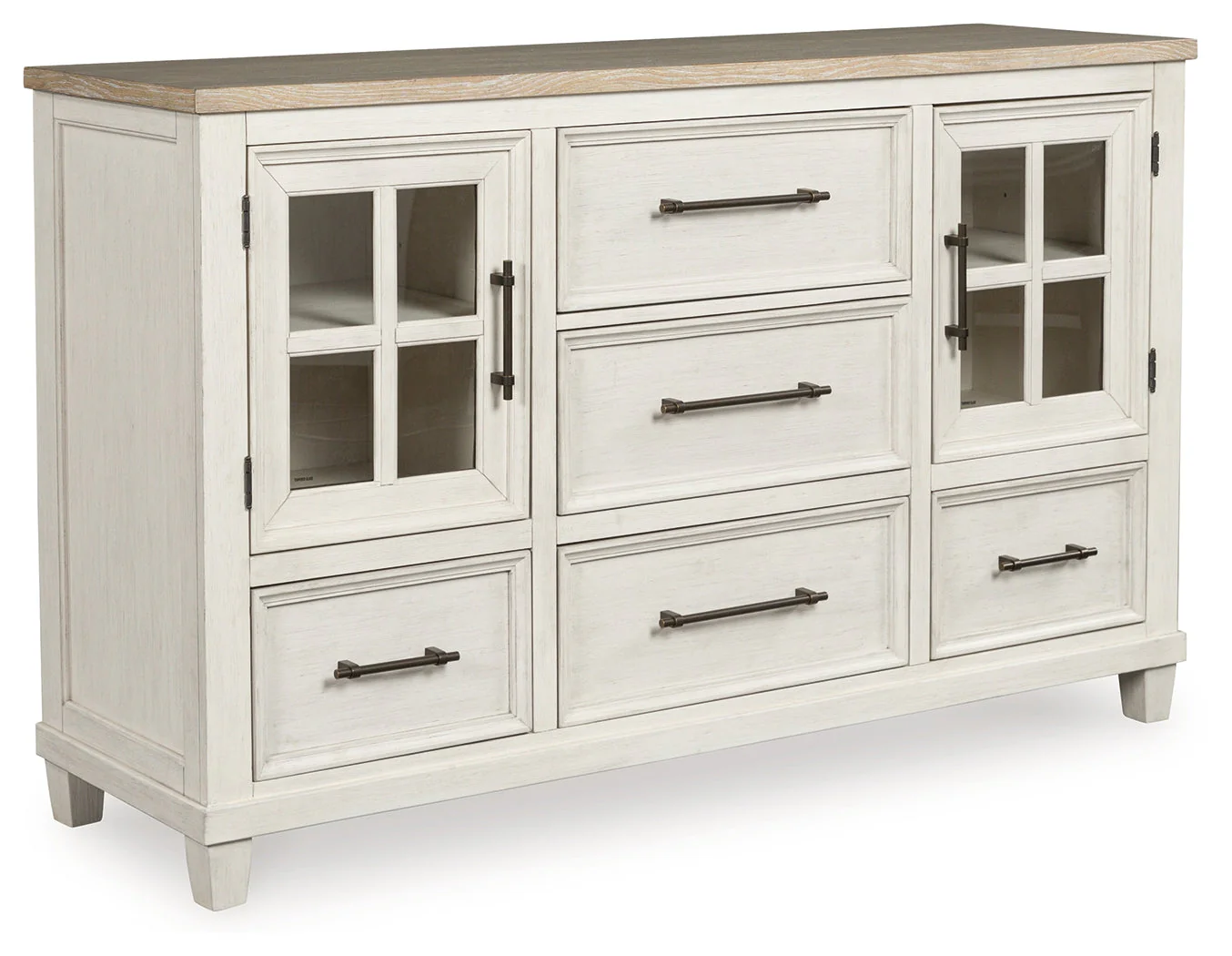 Shaybrock Antique White/Brown Panel Bedroom Set - Image 9