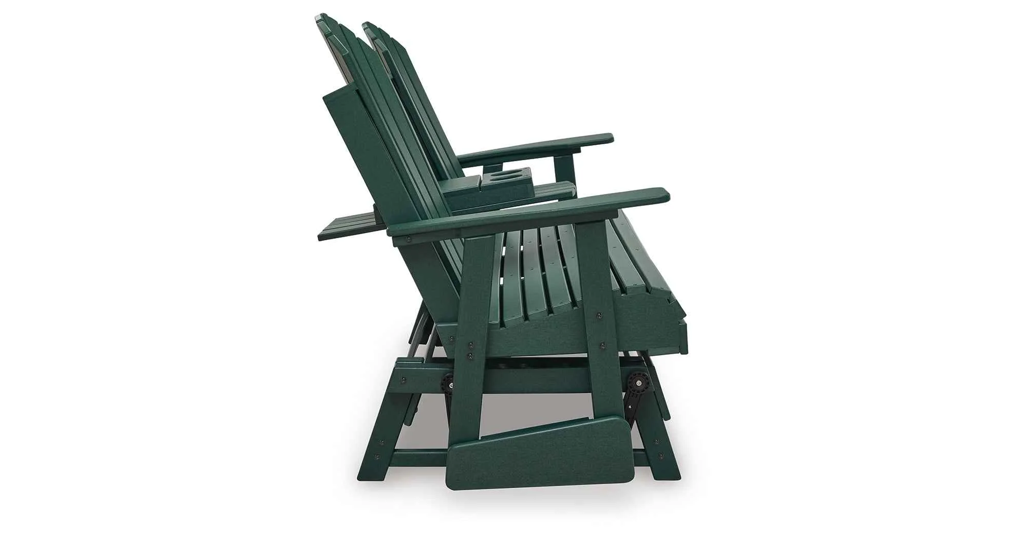 Shell Beach Green Outdoor Loveseat Glider - Image 10