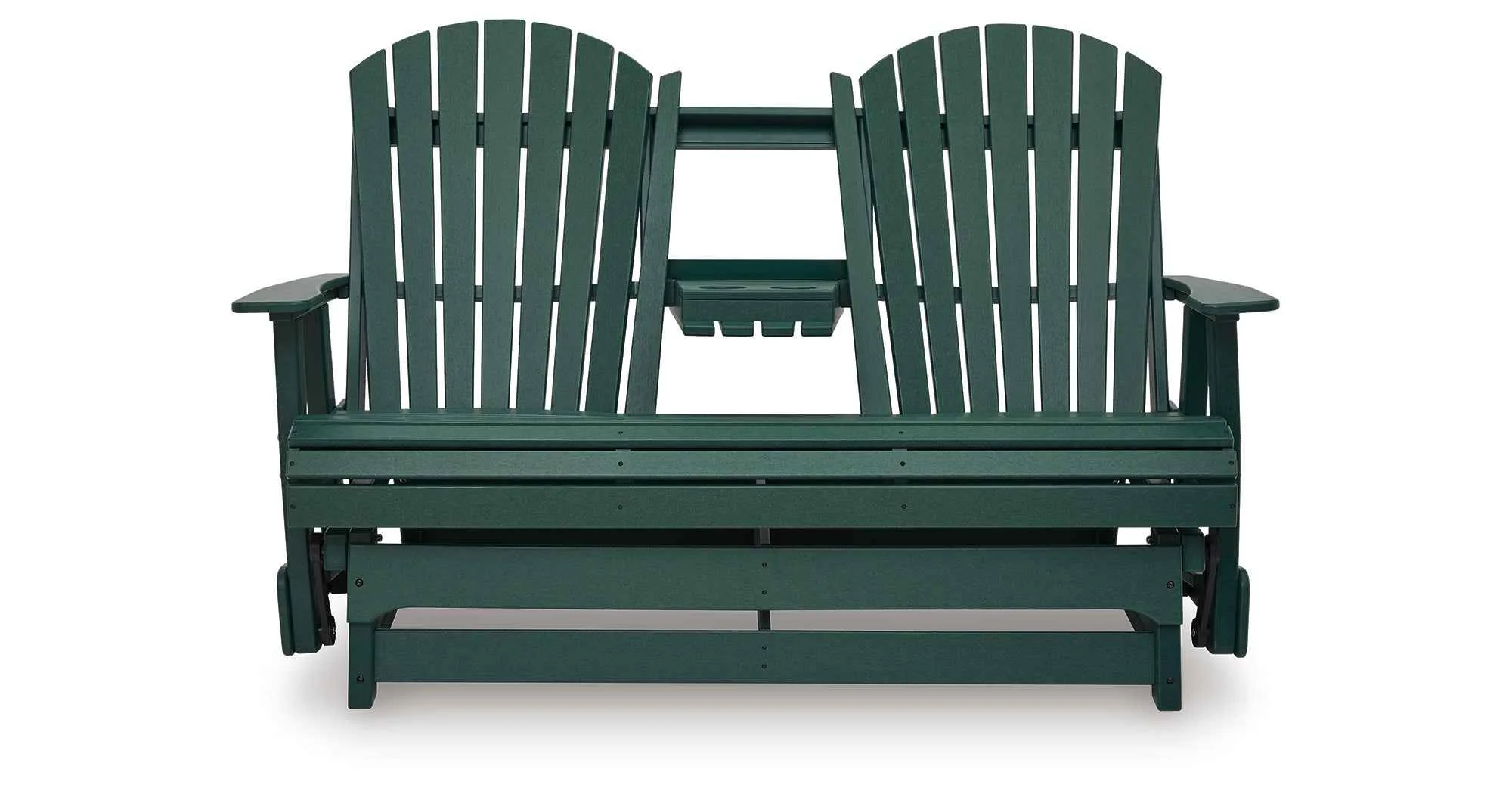 Shell Beach Green Outdoor Loveseat Glider - Image 9