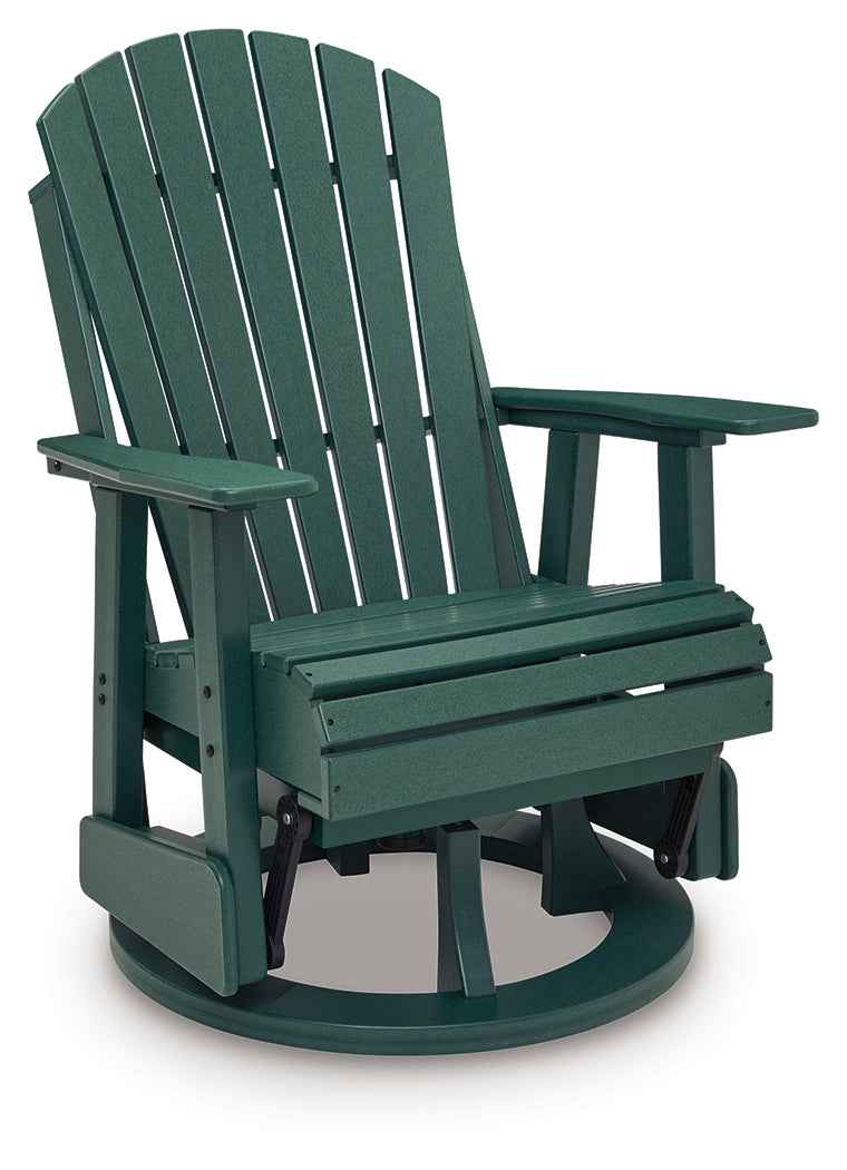 Shell Beach Green Outdoor Swivel Glider Chair - Image 3