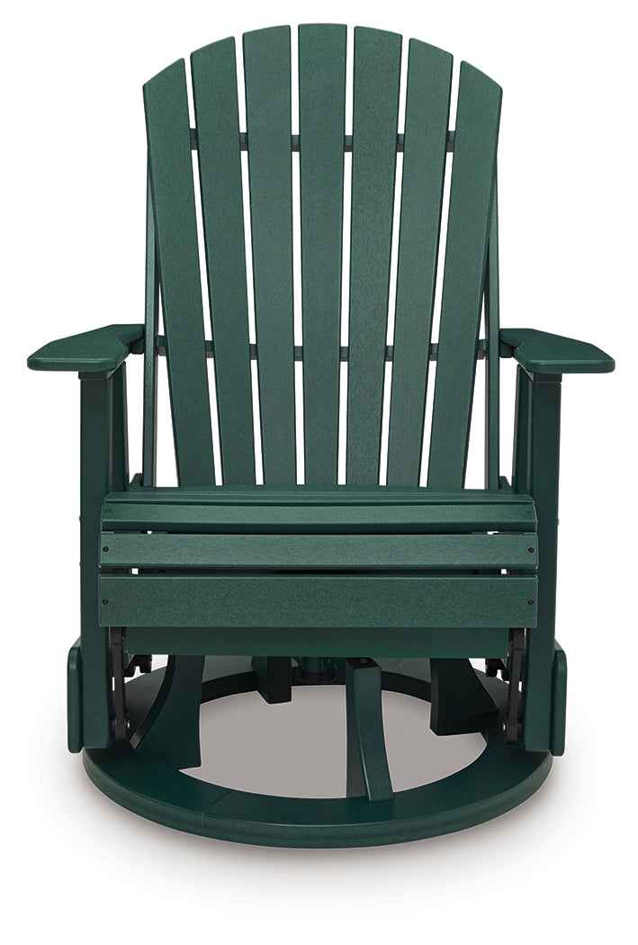Shell Beach Green Outdoor Swivel Glider Chair - Image 4