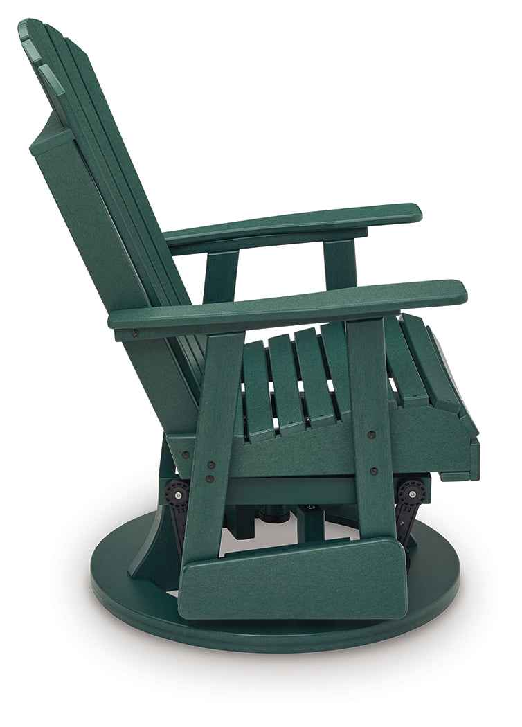 Shell Beach Green Outdoor Swivel Glider Chair - Image 5