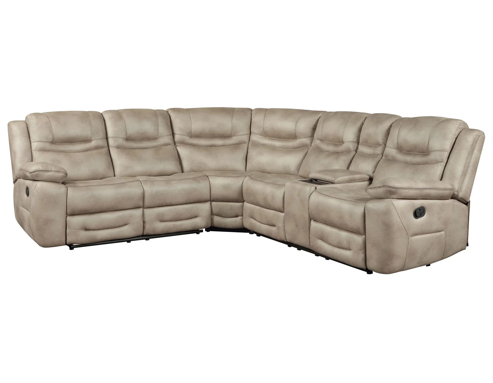 Shelton Brown 3-Piece Manual Reclining Sectional - Image 3