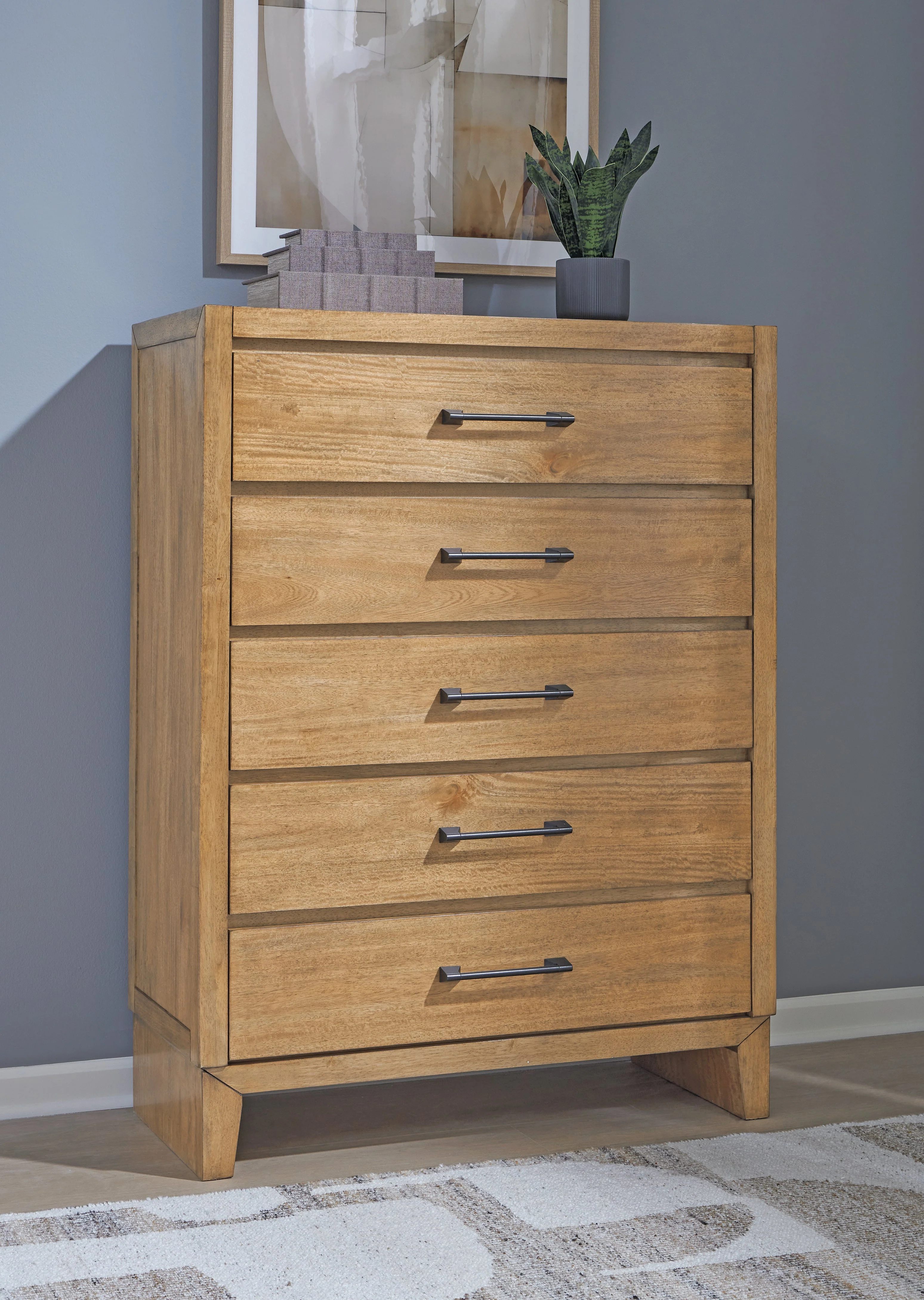 Sherbana Light Brown Platform Bedroom Set - Image 21