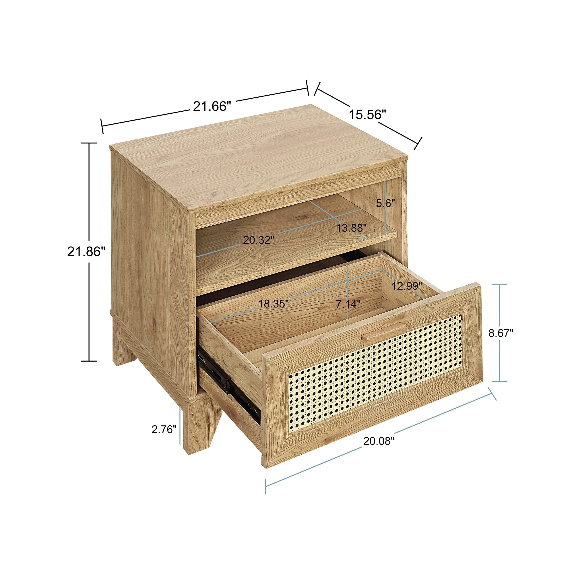 Sheridan Nightstand in Nature (set of 2) - Image 3