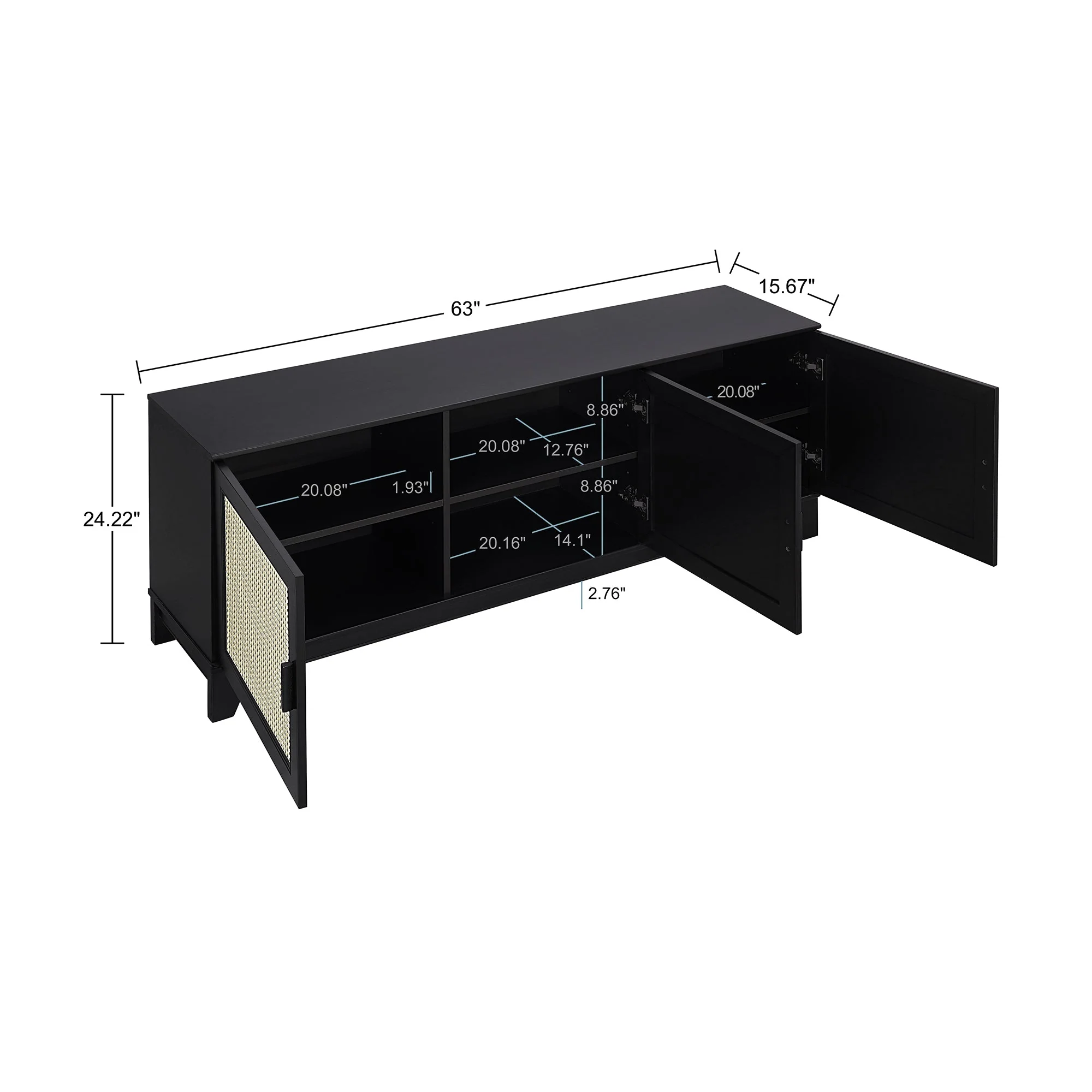 Sheridan TV Stand in Black - Image 3