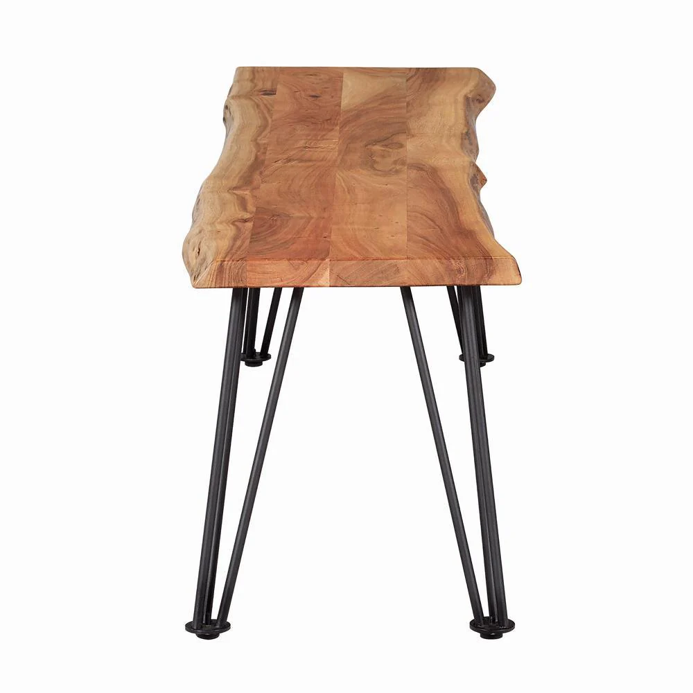 Sherman Natural Acacia/Matte Black Bench - Image 4
