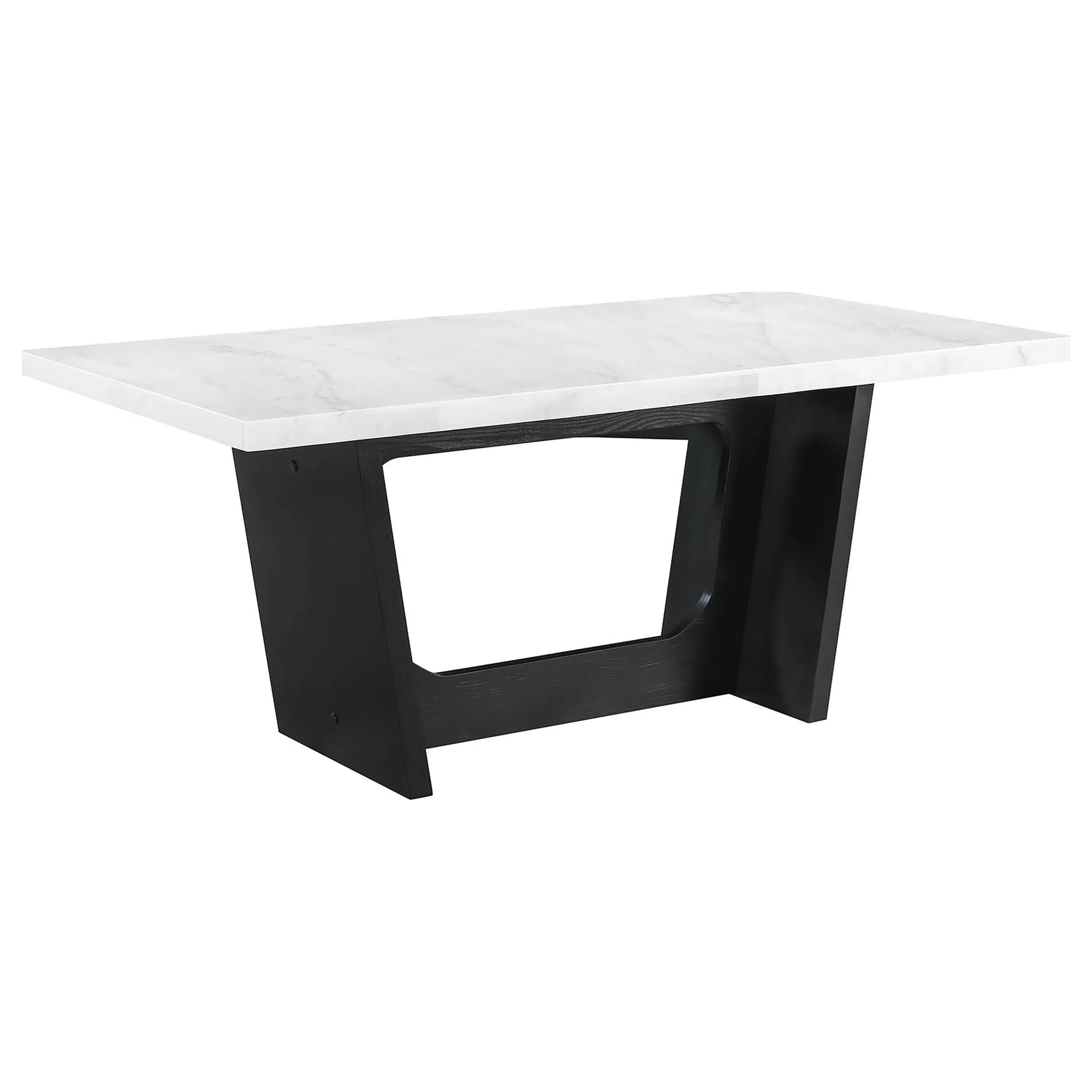 Sherry Gray 7-Piece Rectangular Marble Top Dining Table Set - Image 3