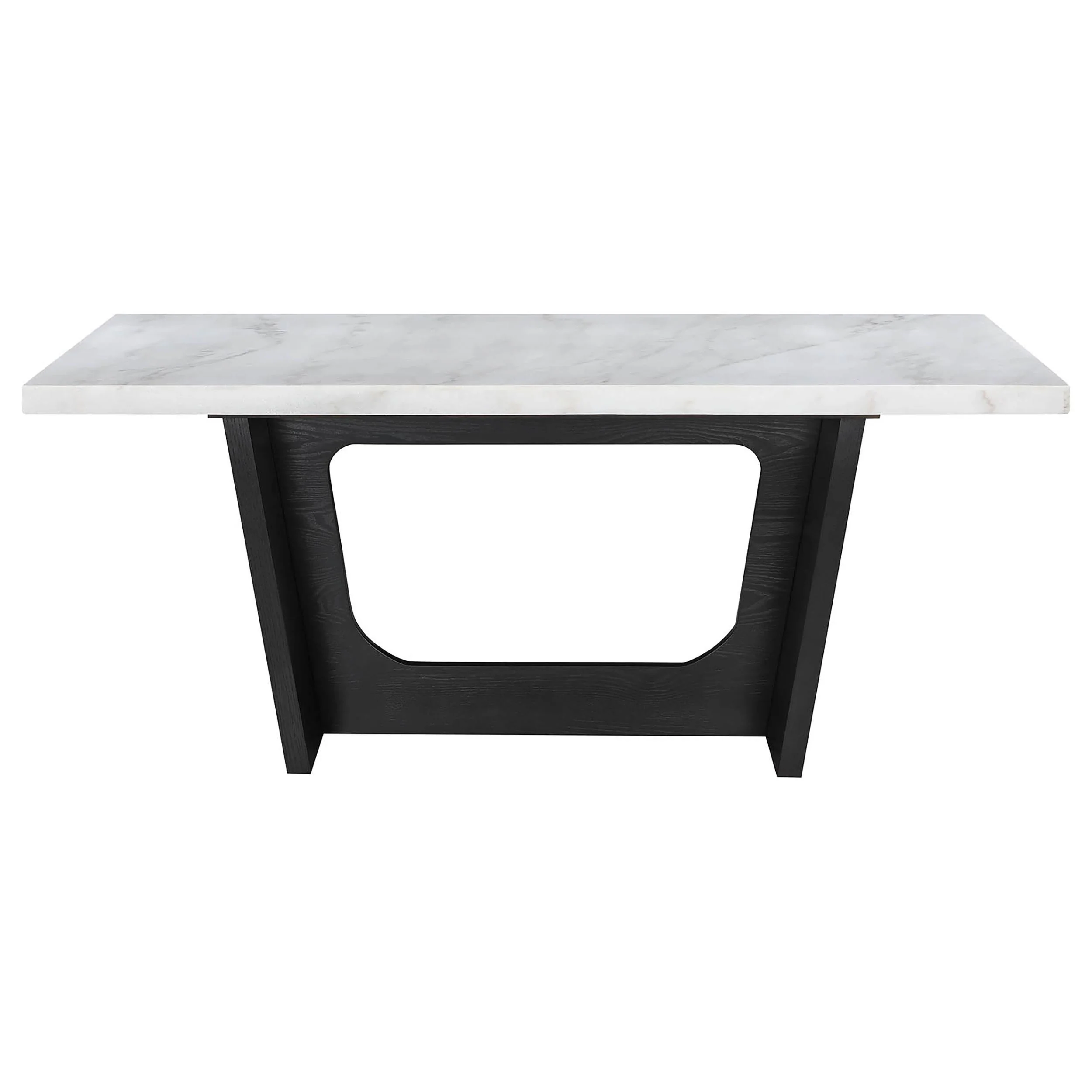 Sherry Gray 7-Piece Rectangular Marble Top Dining Table Set - Image 4