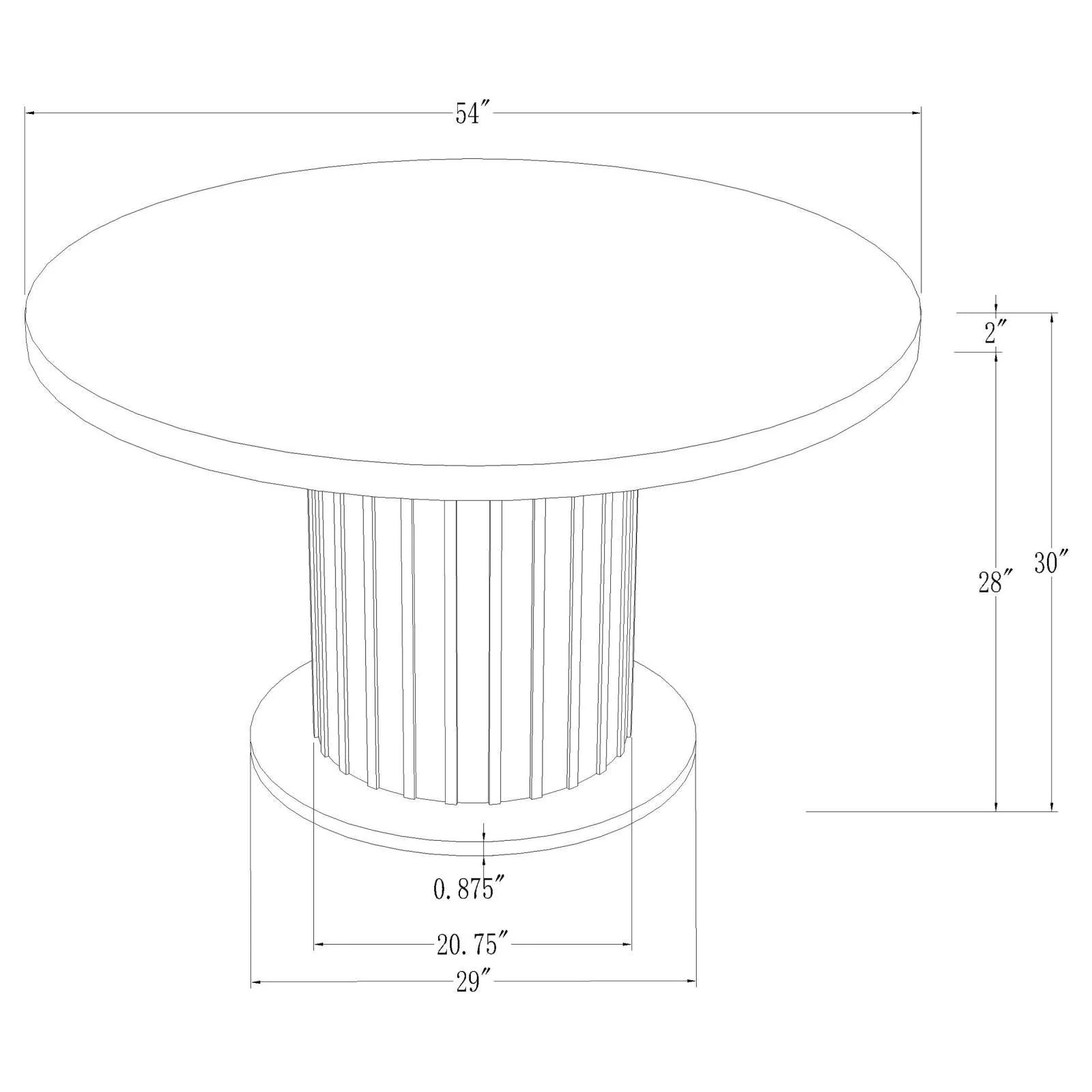 Sherry Rustic Espresso/White Round Dining Table - Image 11