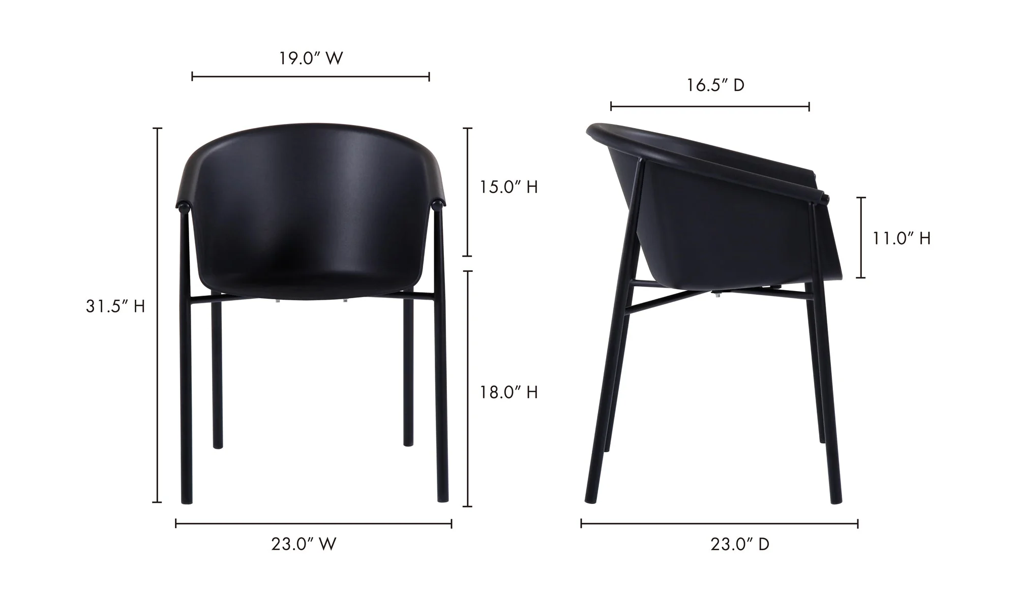Shindig Outdoor Dining Chair Black - Image 9