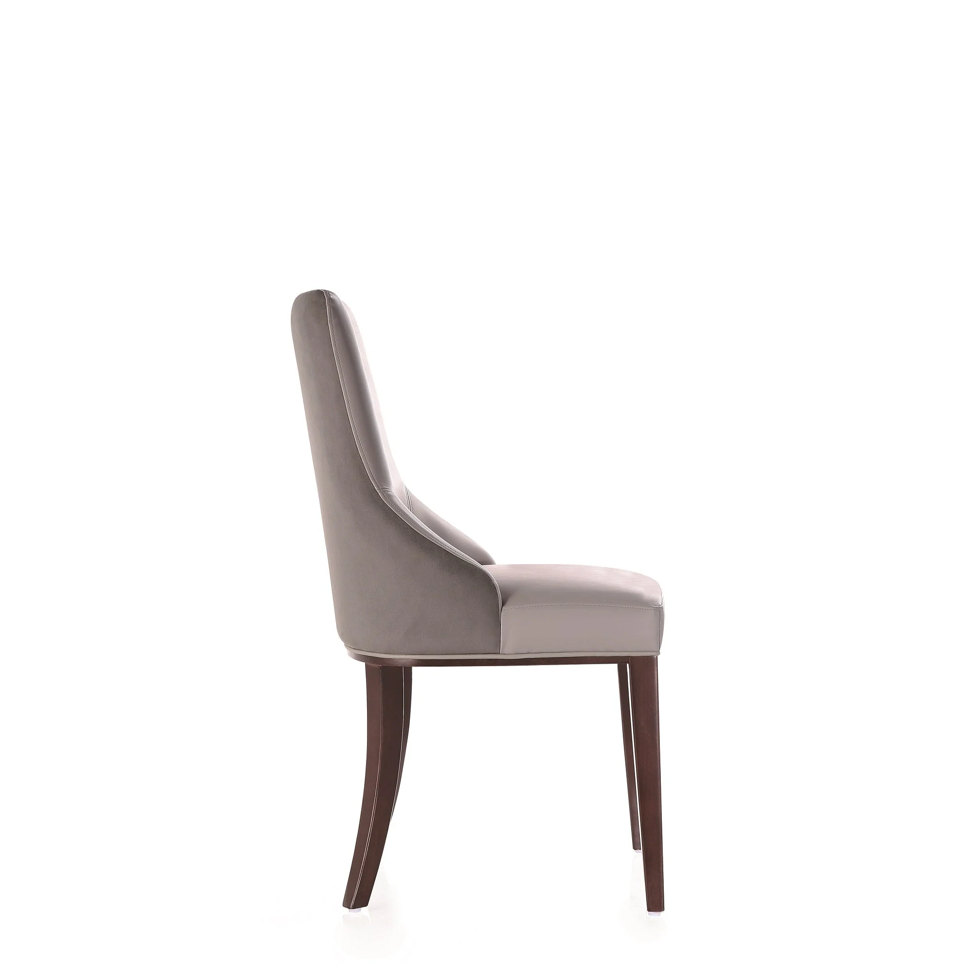 Shubert 6-Piece Faux Leather and Velvet Dining Chair Set in Light Grey - Image 8