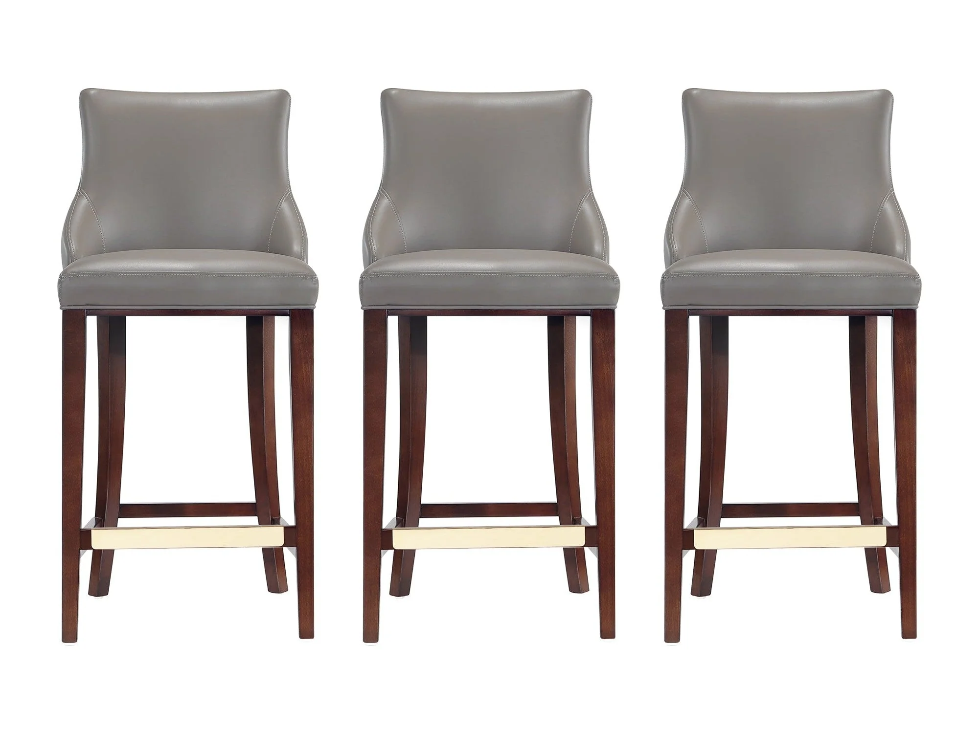 Shubert Barstool in Dark Taupe (set of 3)