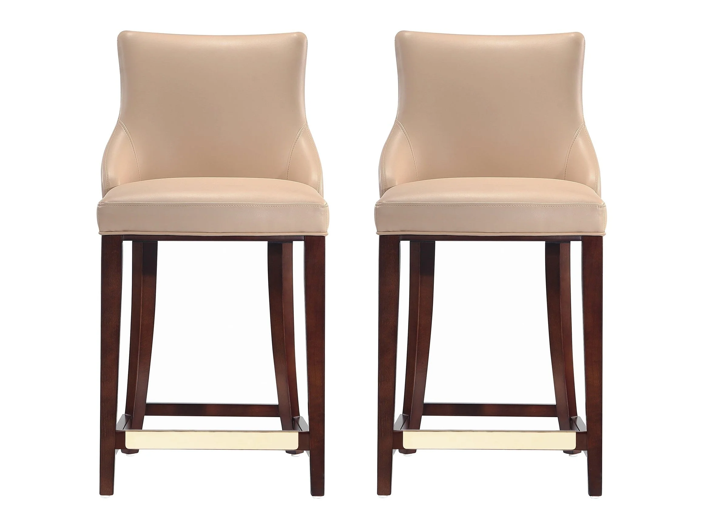 Shubert Counter Stool in Tan (Set of 2) - Image 2