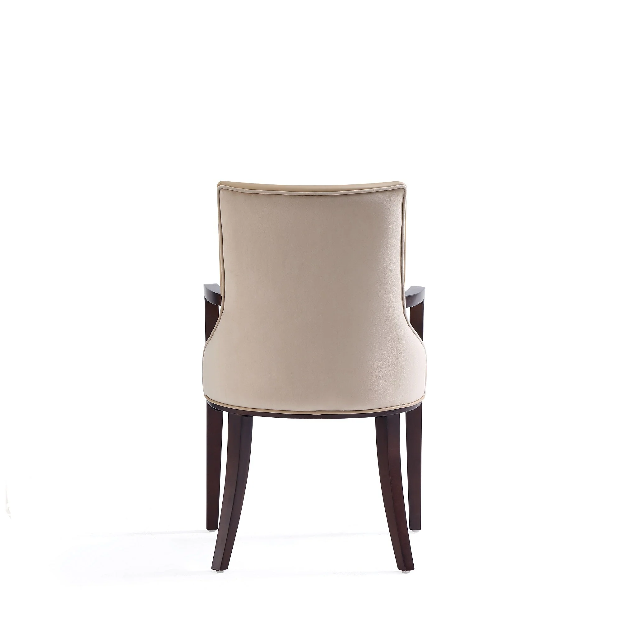 Shubert Faux Leather and Velvet Dining Armchair in Tan (set of 2) - Image 7