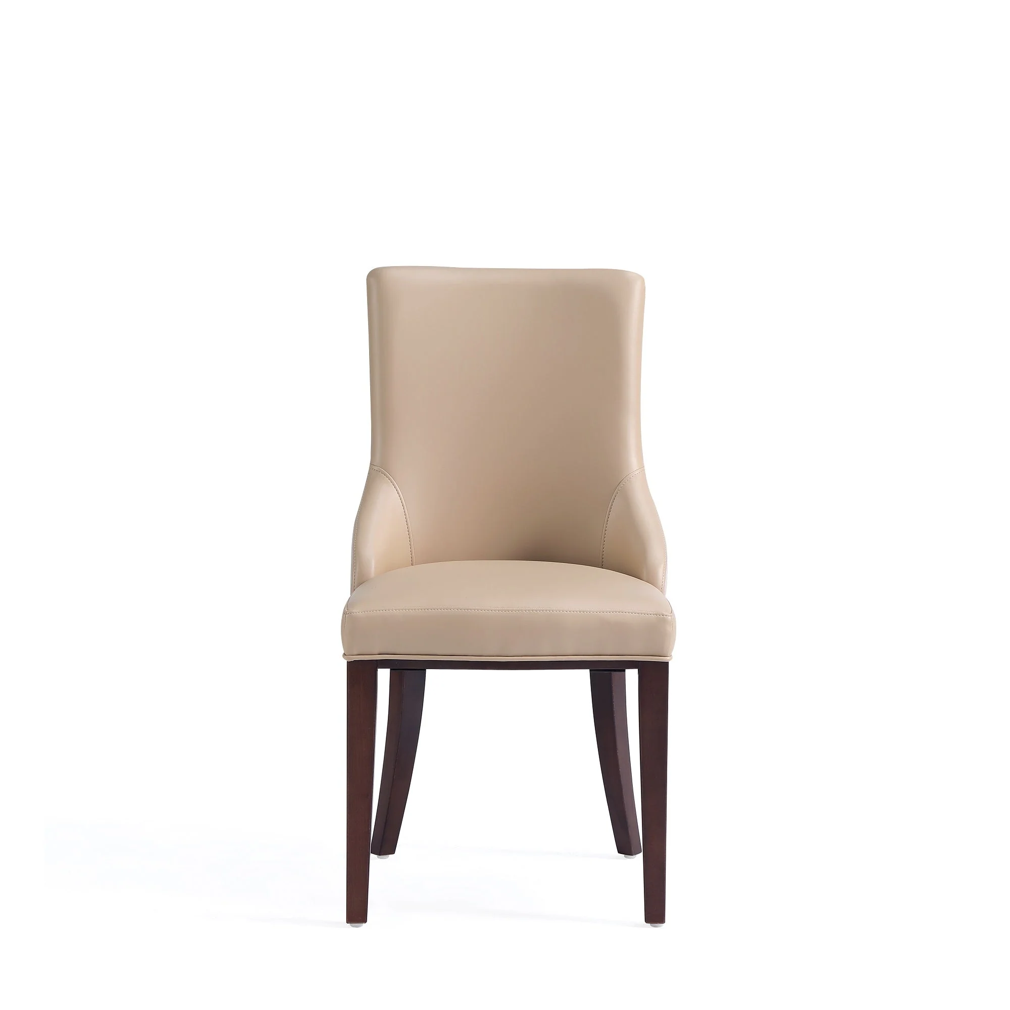 Shubert Faux Leather and Velvet Dining Chair in Tan (set of 2) - Image 5
