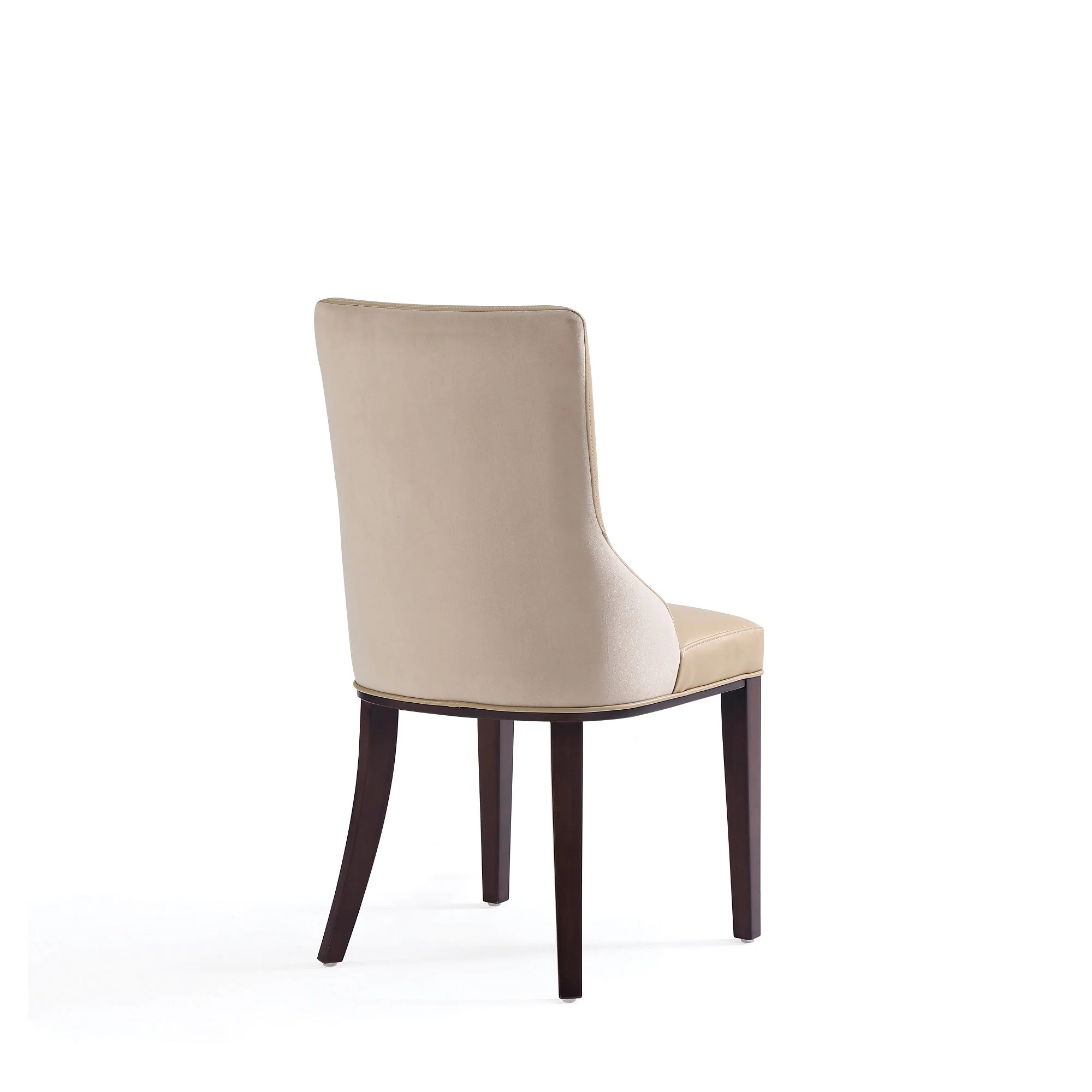 Shubert Faux Leather and Velvet Dining Chair in Tan (set of 2) - Image 7