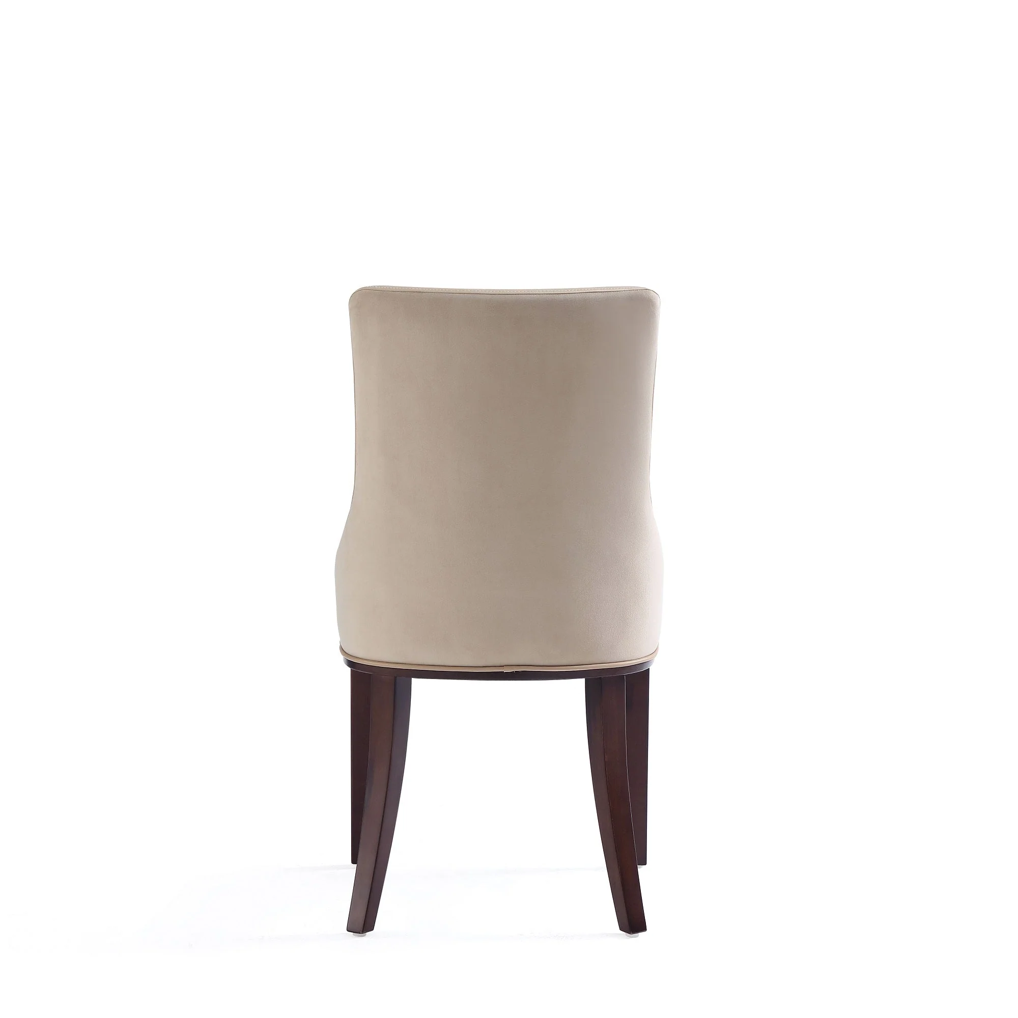 Shubert Faux Leather and Velvet Dining Chair in Tan (set of 2) - Image 8