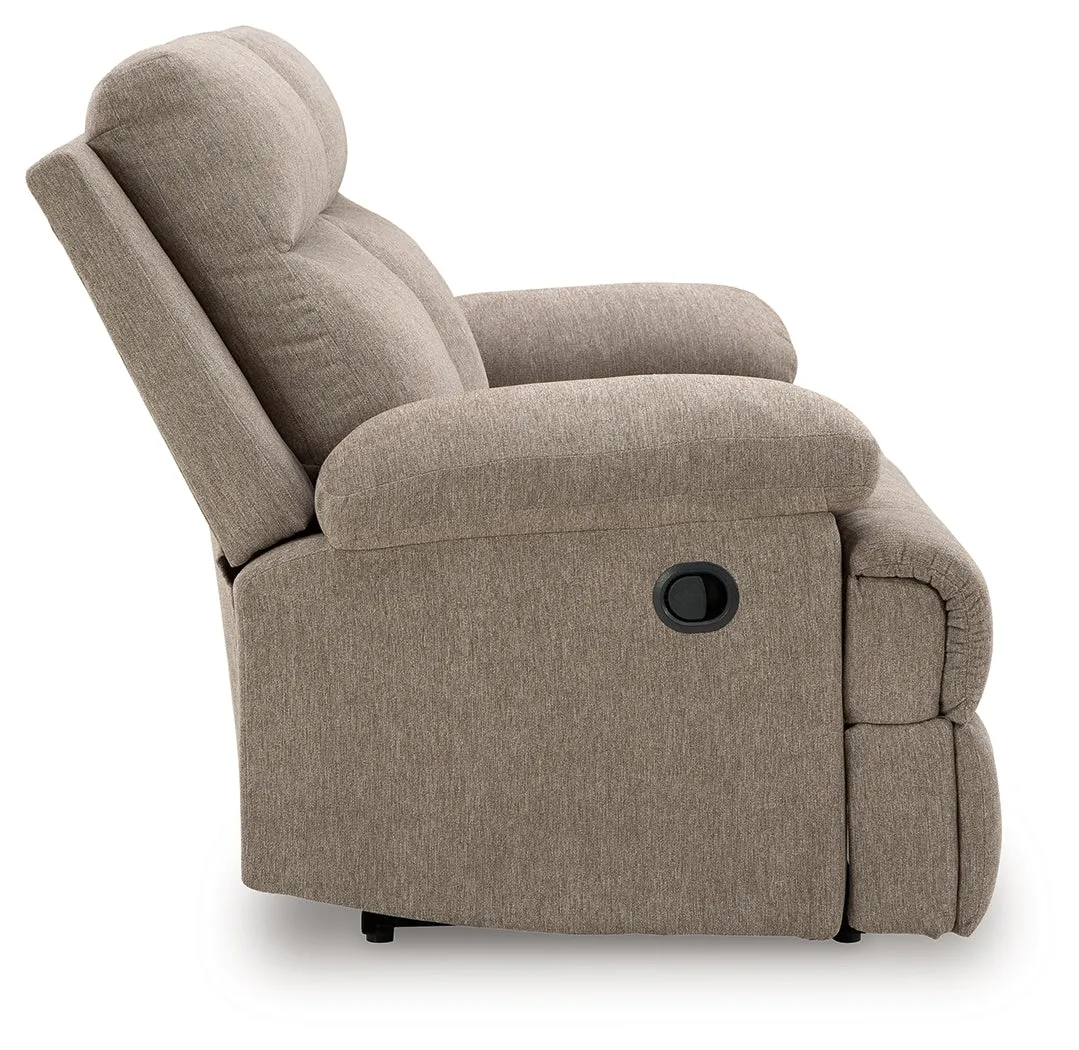 Side-Swipe Mocha Manual Reclining Loveseat - Image 4