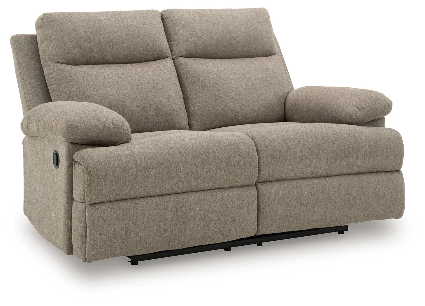 Side-Swipe Mocha Manual Reclining Loveseat - Image 3