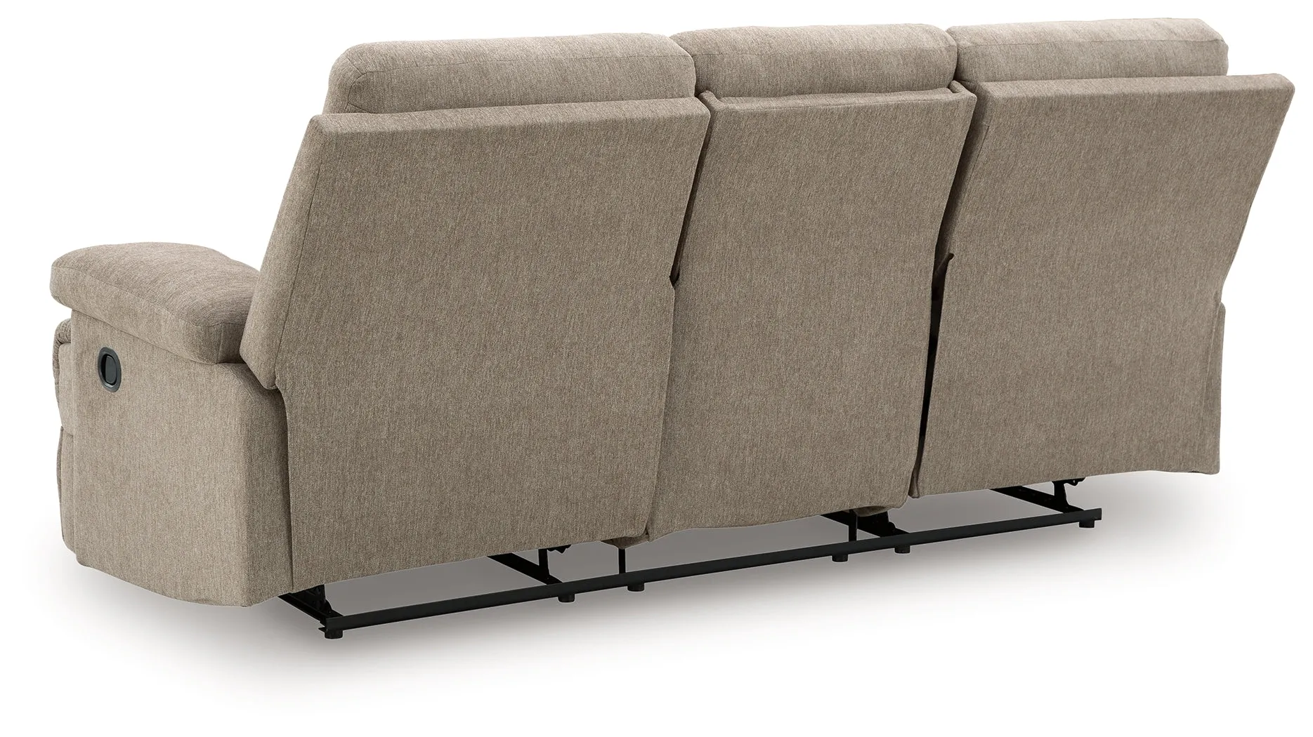 Side-Swipe Mocha Manual Reclining Sofa and Loveseat - Image 4