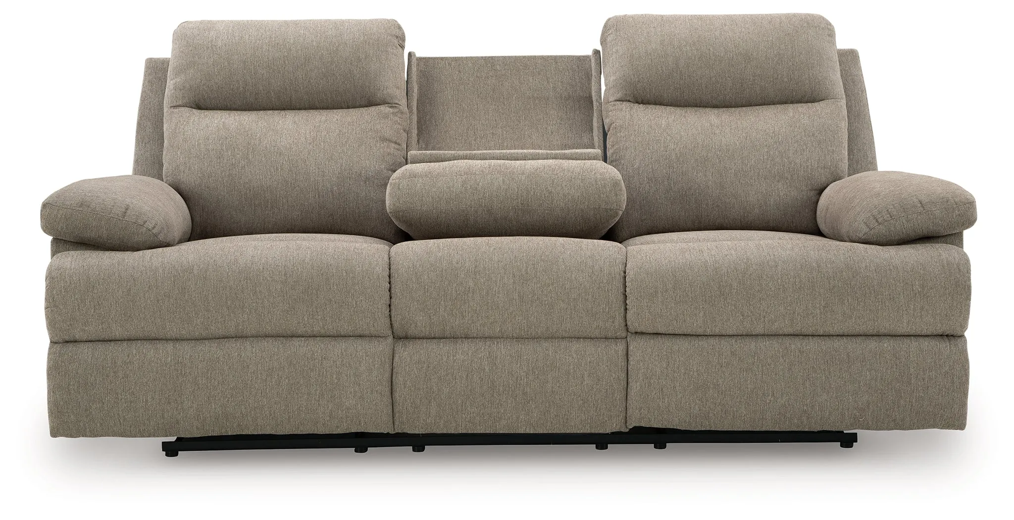 Side-Swipe Mocha Manual Reclining Sofa and Loveseat - Image 6