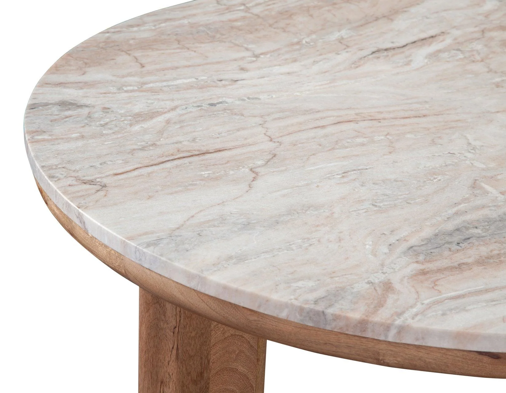 Sidney 3-Piece Round Toronto Brown Marble Top Table Set - Image 6