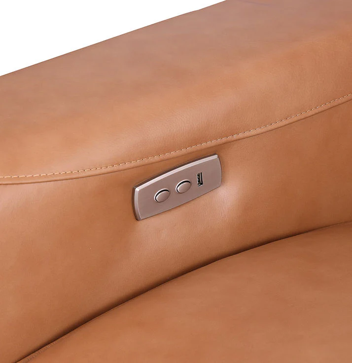 Sierra Camel 5-Piece Reclining Sectional - Image 5
