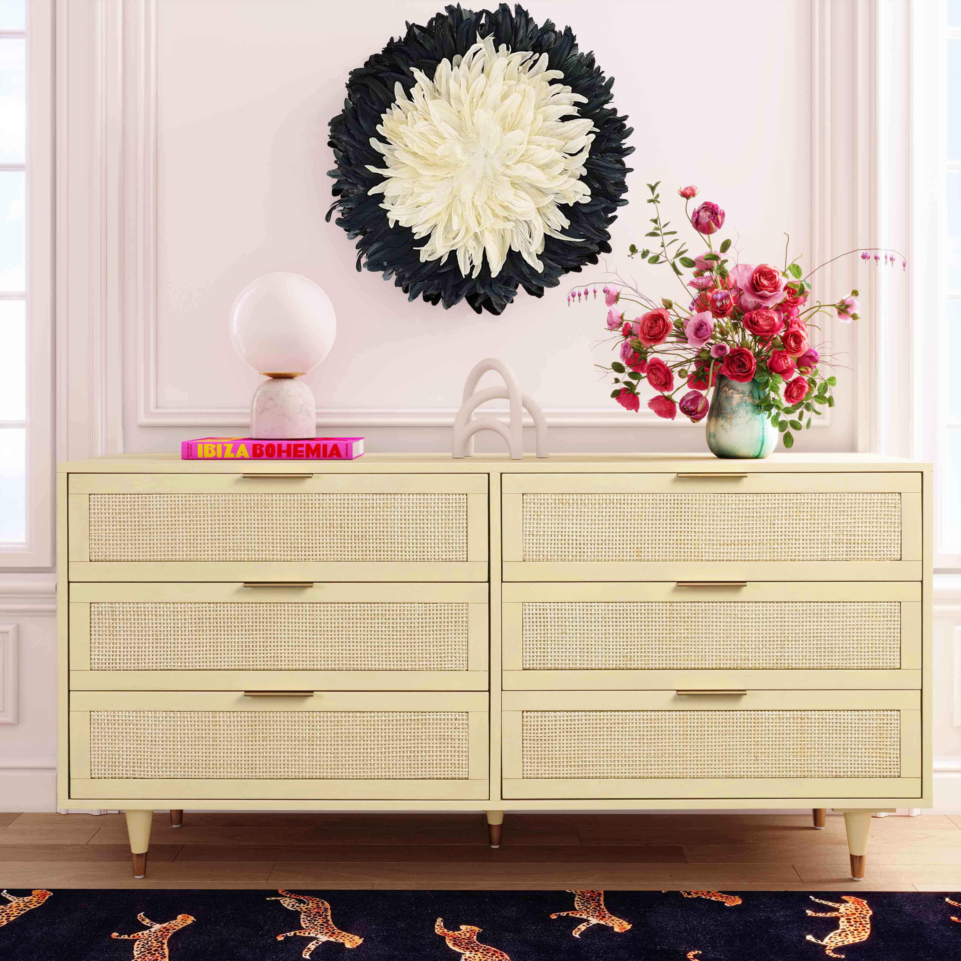 Sierra Cane 6 Drawer Dresser - Image 10