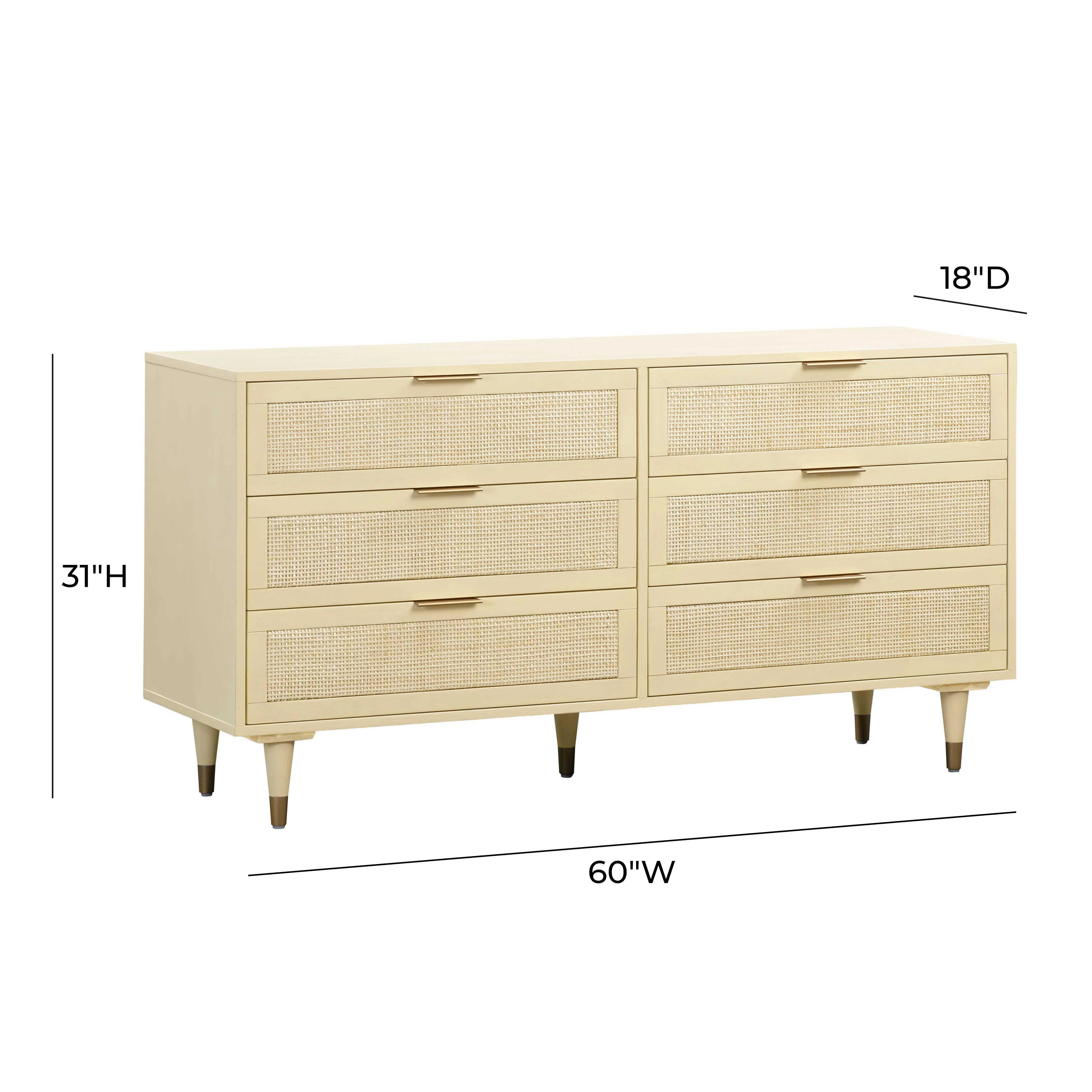 Sierra Cane 6 Drawer Dresser - Image 17