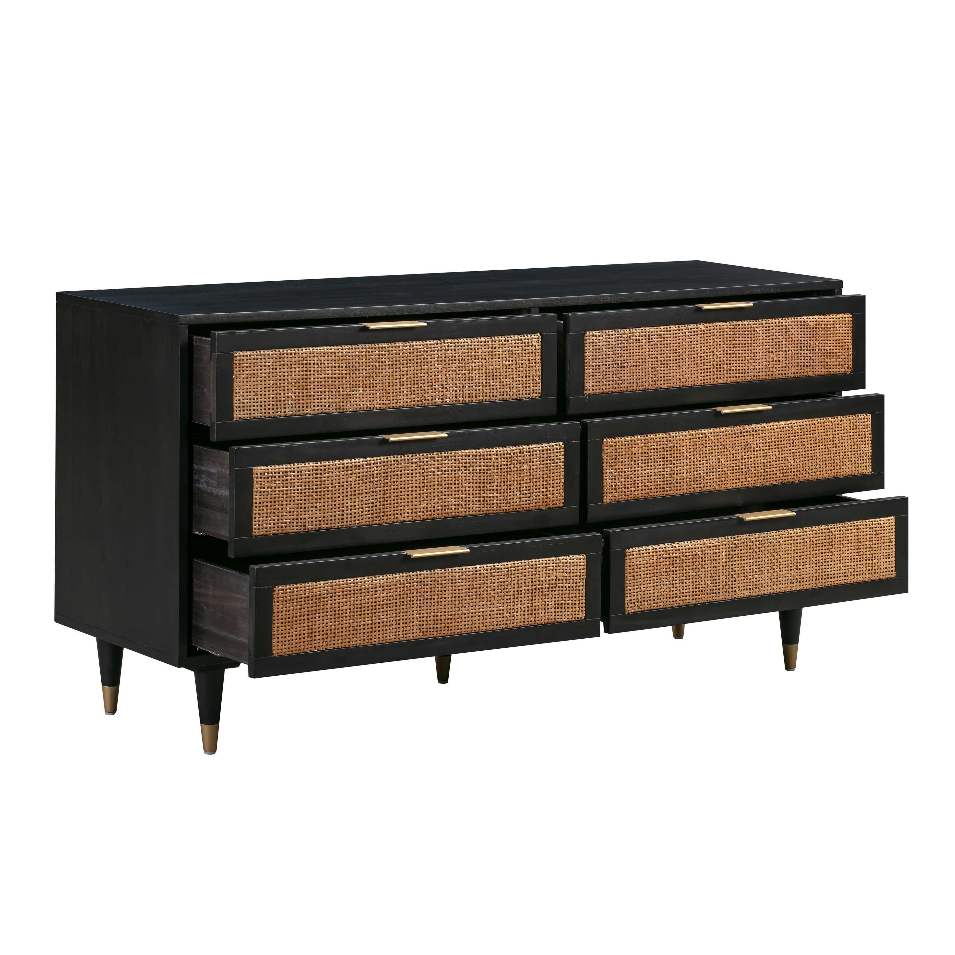 Sierra Cane 6 Drawer Dresser - Image 4