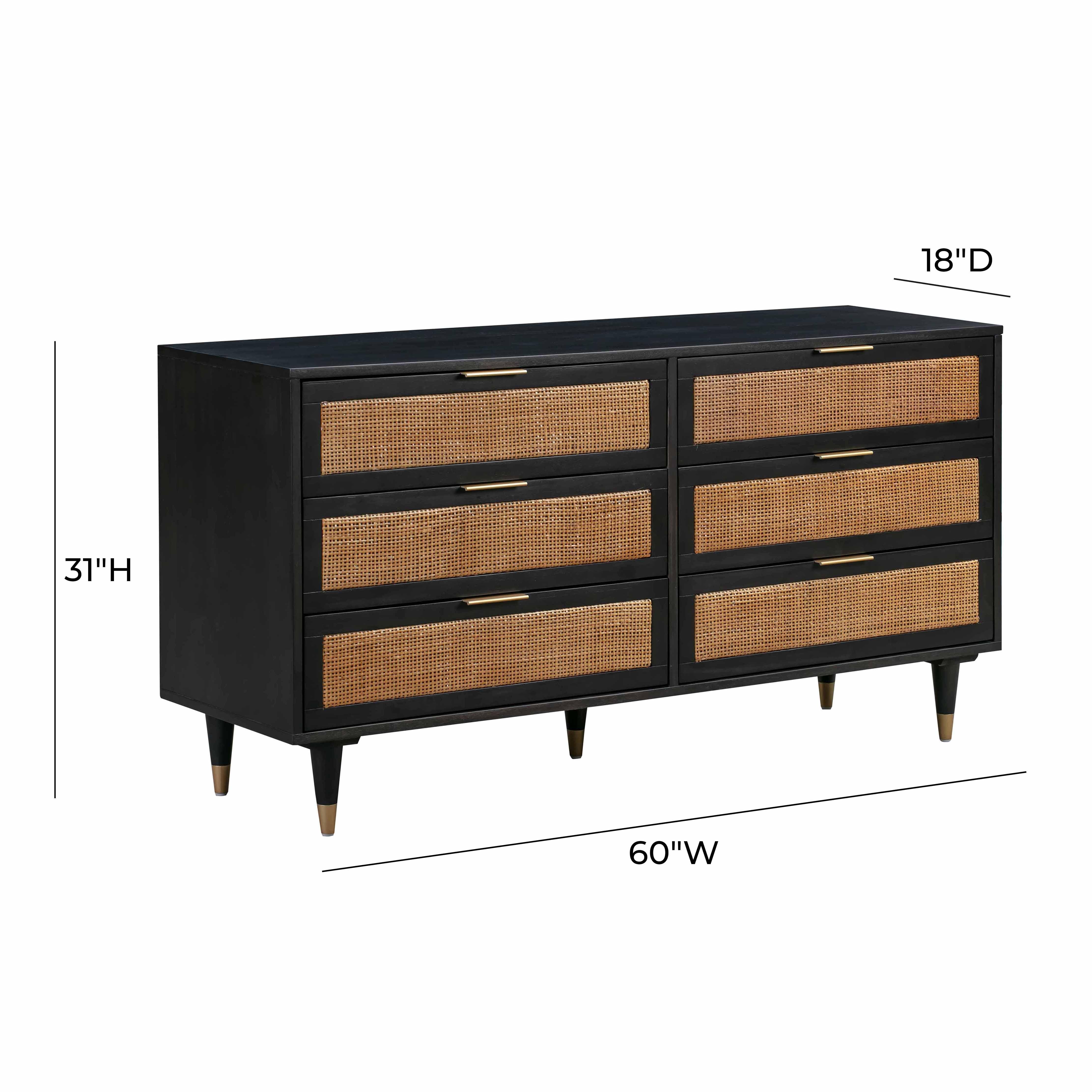Sierra Cane 6 Drawer Dresser - Image 8