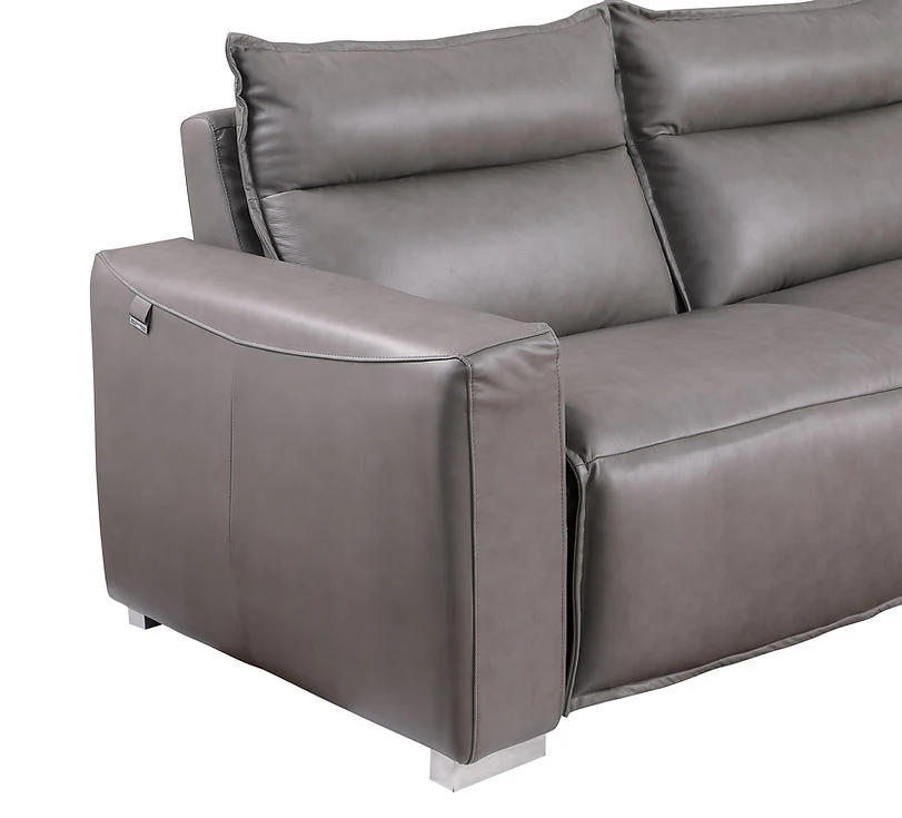 Sierra Grey 5-Piece Reclining Sectional - Image 3