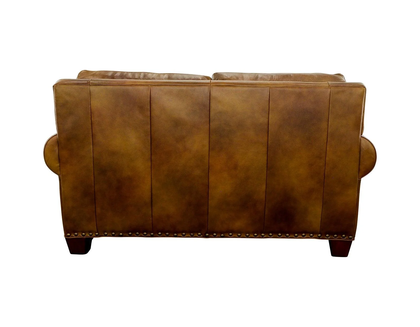 Silverado Camel Top-Grain Leather Loveseat - Image 6