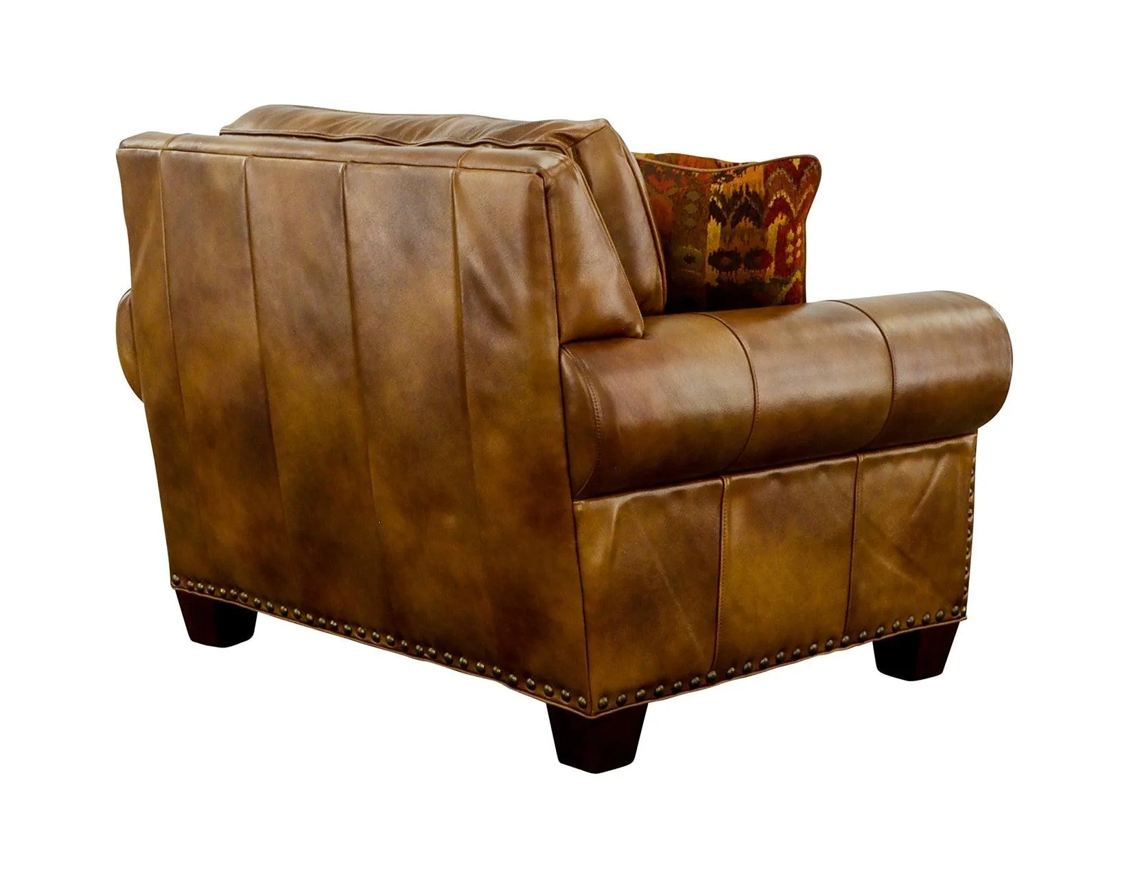 Silverado Camel Top-Grain Leather Oversized Chair - Image 6